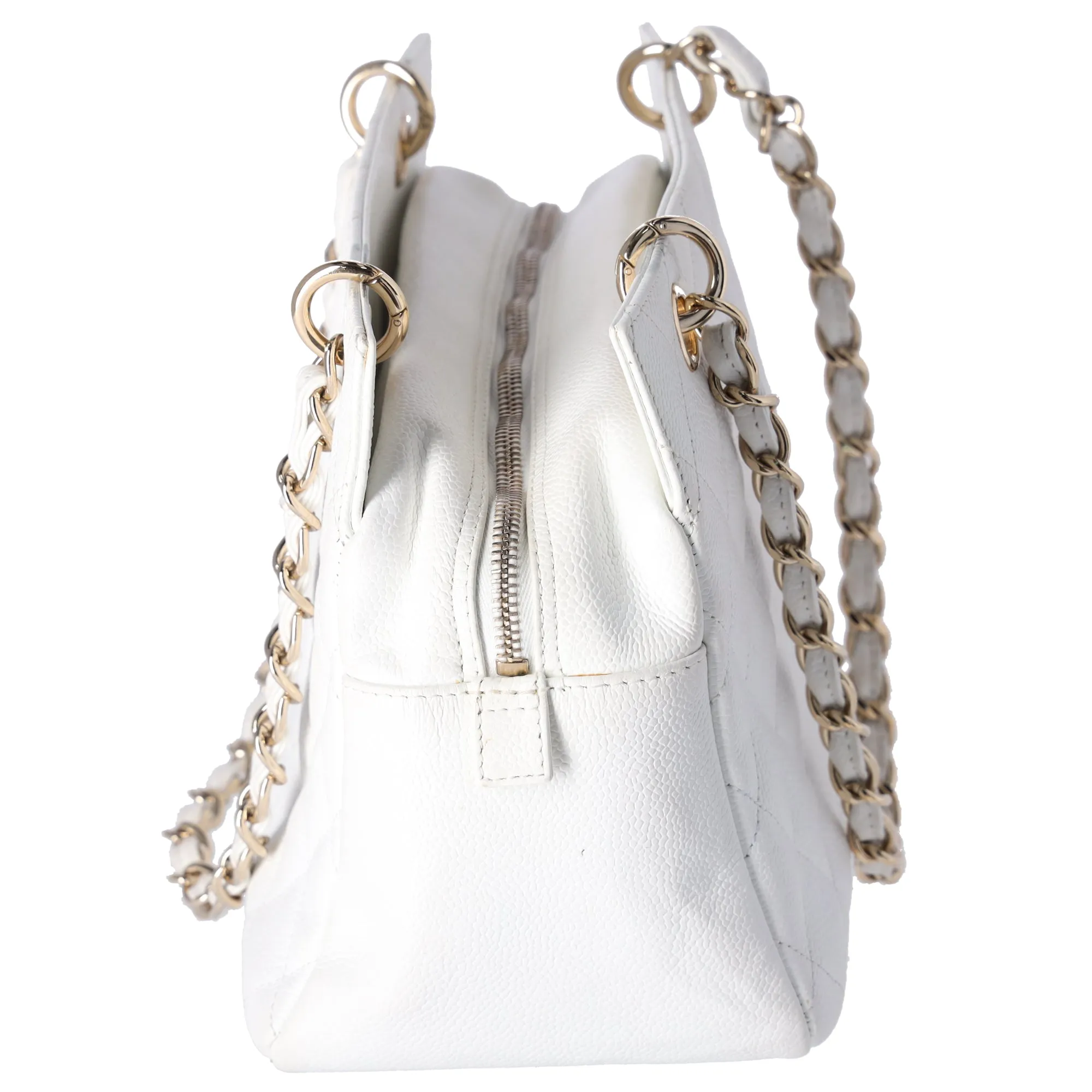 Chanel Caviar Quilted Petite Timeless Tote White Leather sold by Gaby's Bags product image thumbnail 3