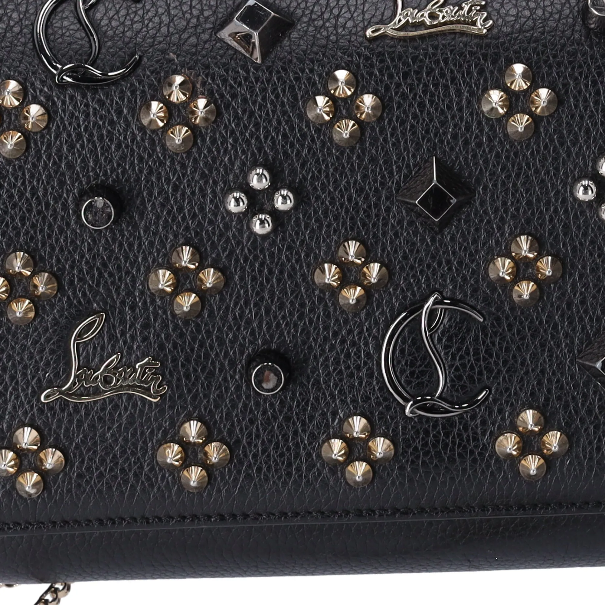 Christian Louboutin Paloma Clutch Crossbody Bag Black Leather Studded sold by Gaby's Bags product image thumbnail 2