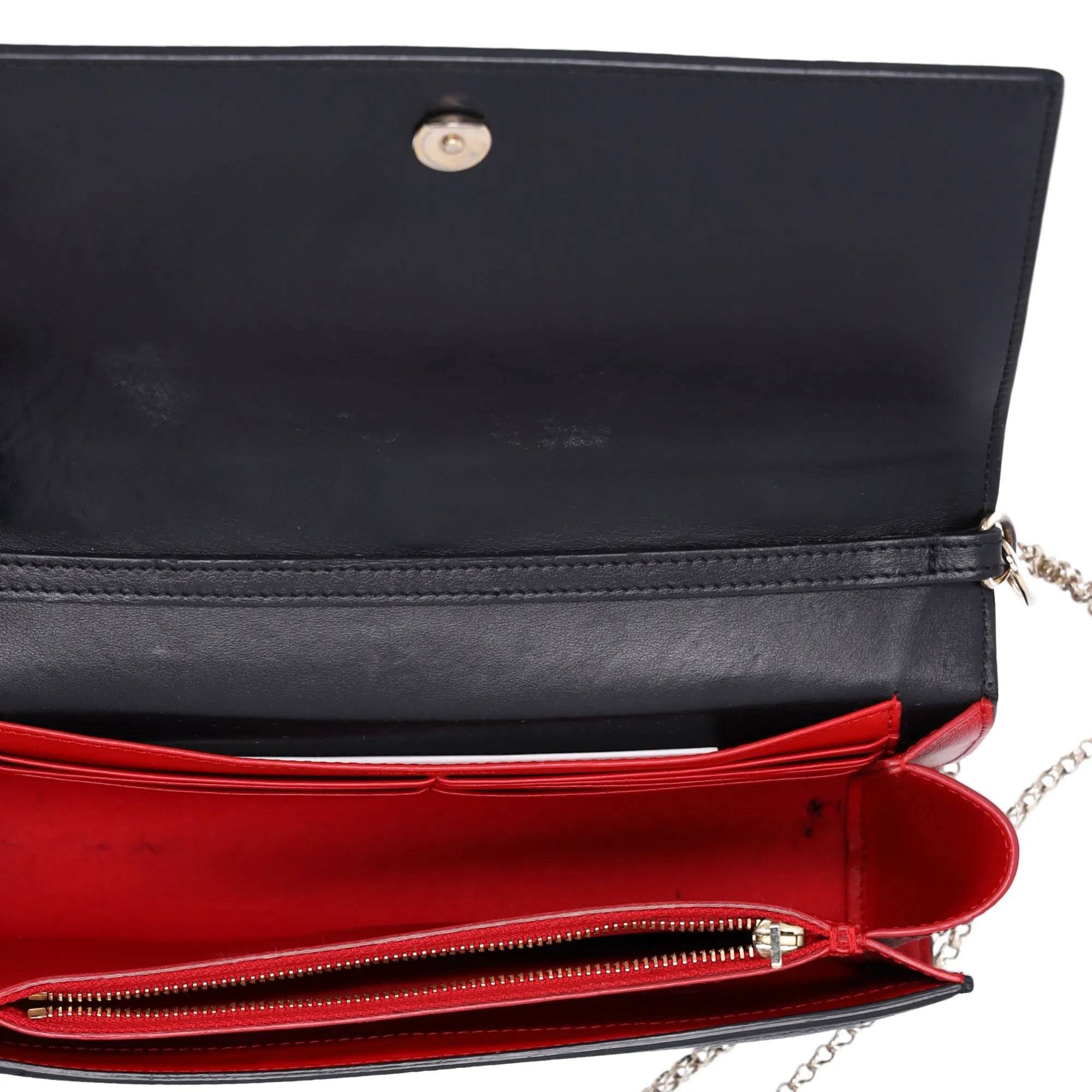 Christian Louboutin Paloma Clutch Crossbody Bag Black Leather Studded sold by Gaby's Bags product image thumbnail 4