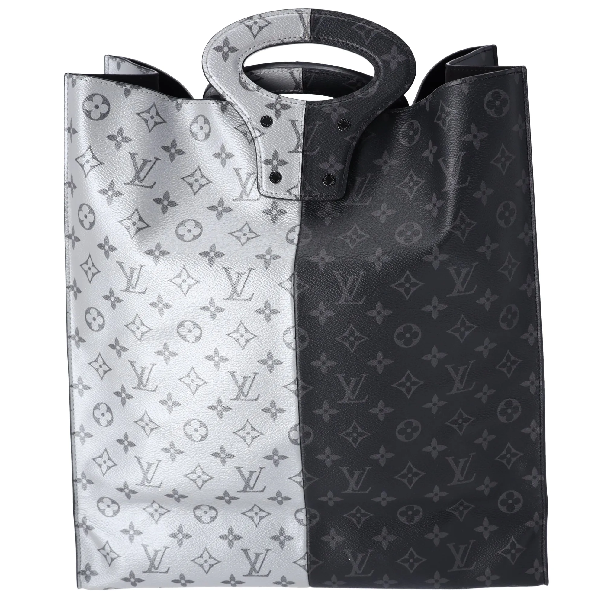 Louis Vuitton Monogram Eclipse Split Tote Bag M43816 Black Gray sold by Gaby's Bags product image thumbnail 3