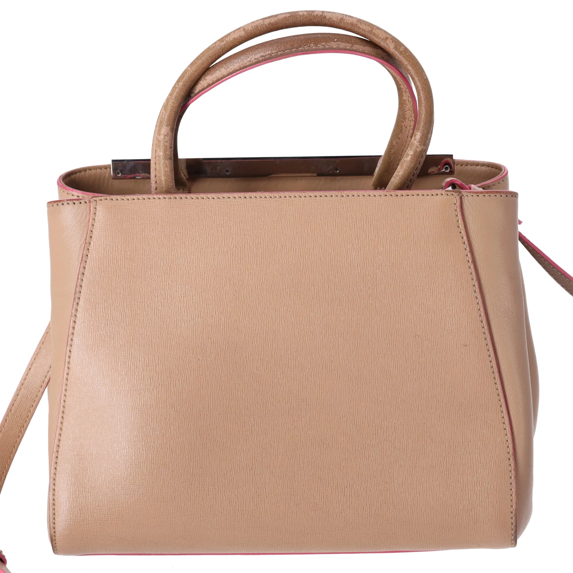 FENDI Petit 2 Jours Handbag 8BH253 Beige Pink Leather sold by Gaby's Bags product image thumbnail 3
