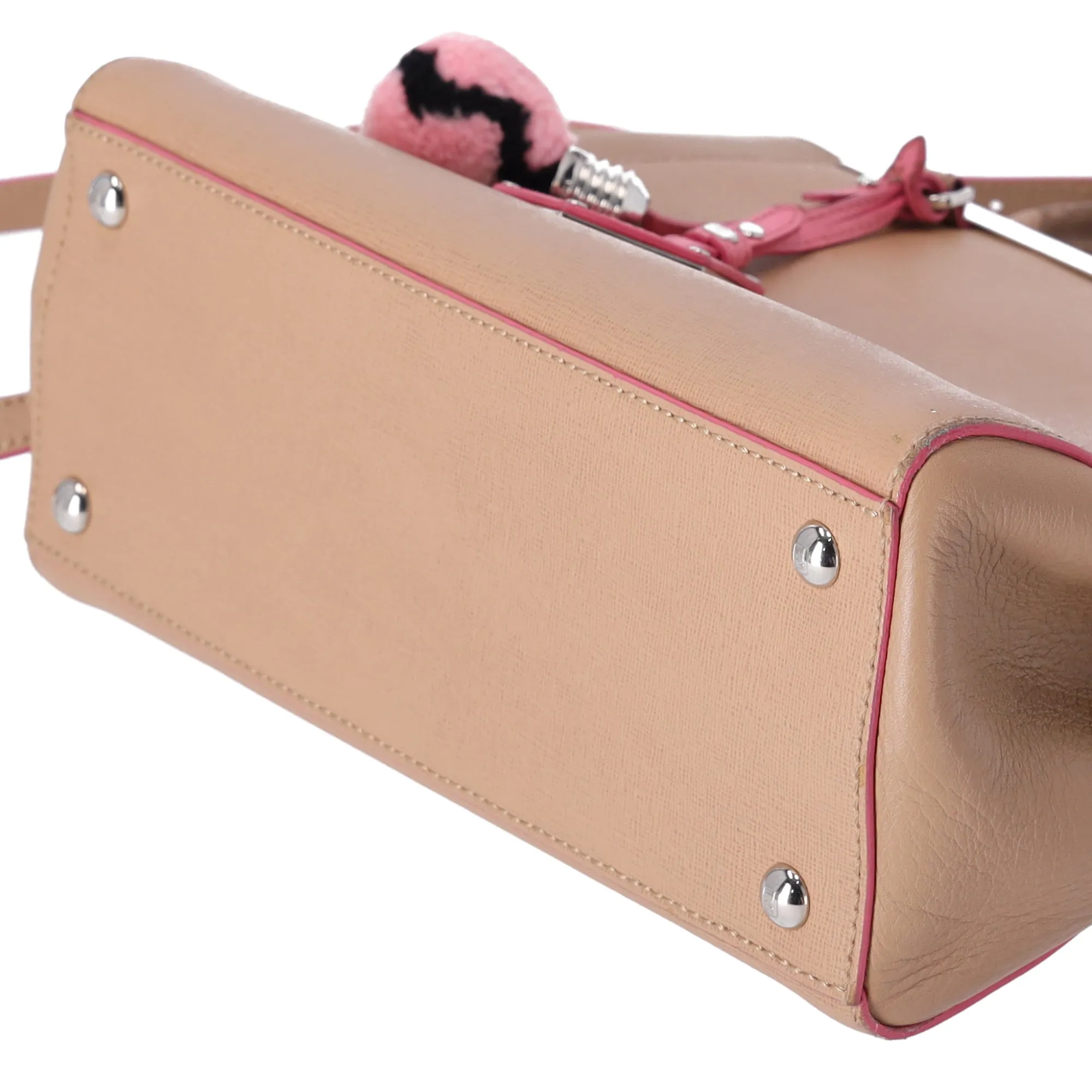 FENDI Petit 2 Jours Handbag 8BH253 Beige Pink Leather sold by Gaby's Bags product image thumbnail 4