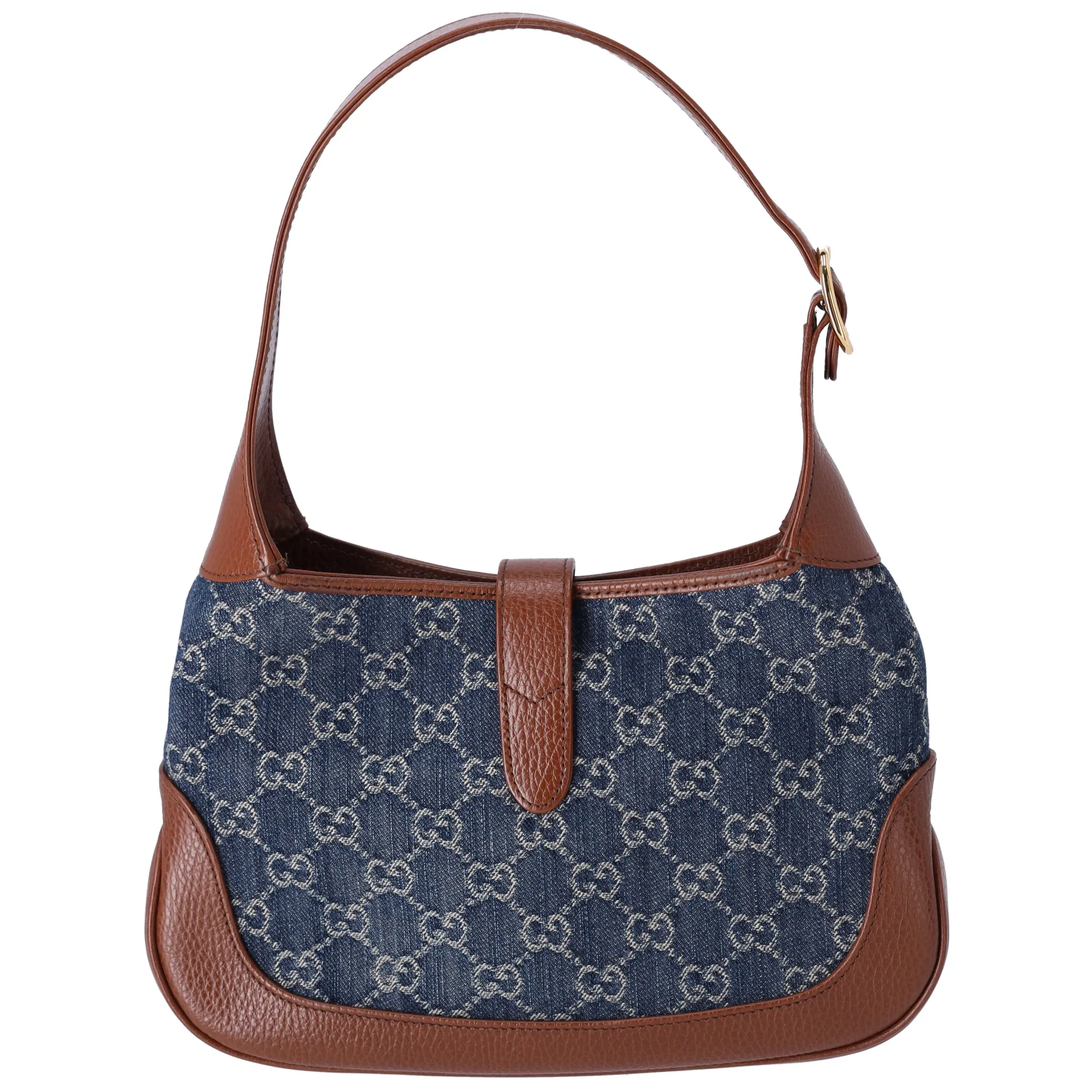 GUCCI Jackie 1961 Small Hobo Shoulder Bag 636706 Blue Denim Brown sold by Gaby's Bags product image thumbnail 3