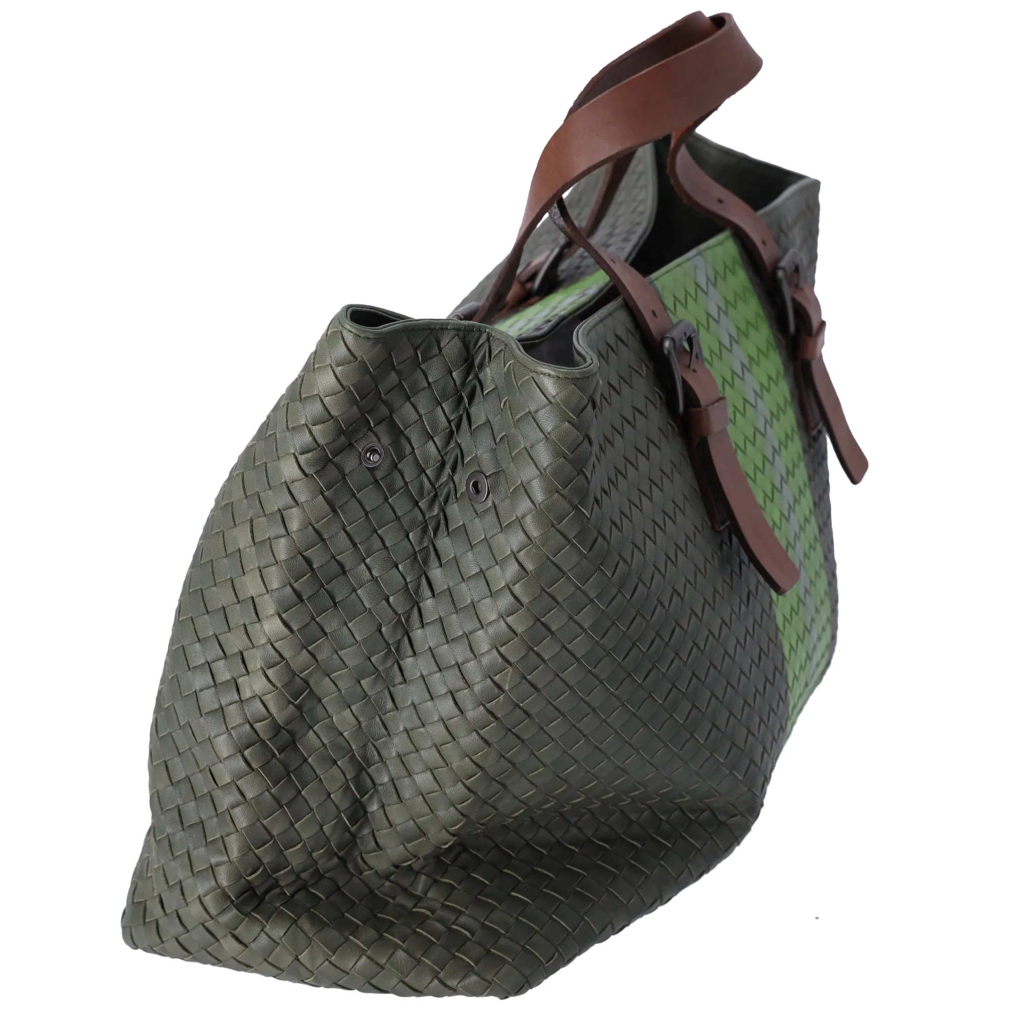 BOTTEGA VENETA Intrecciato Tote Bag 189632 Khaki Light Green Multi sold by Gaby's Bags product image thumbnail 2