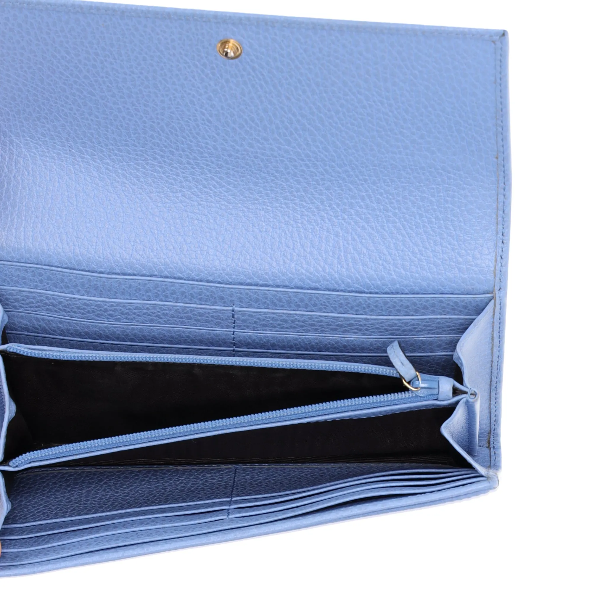 GUCCI GG Marmont Long Wallet 456116 Blue Leather sold by Gaby's Bags product image thumbnail 4