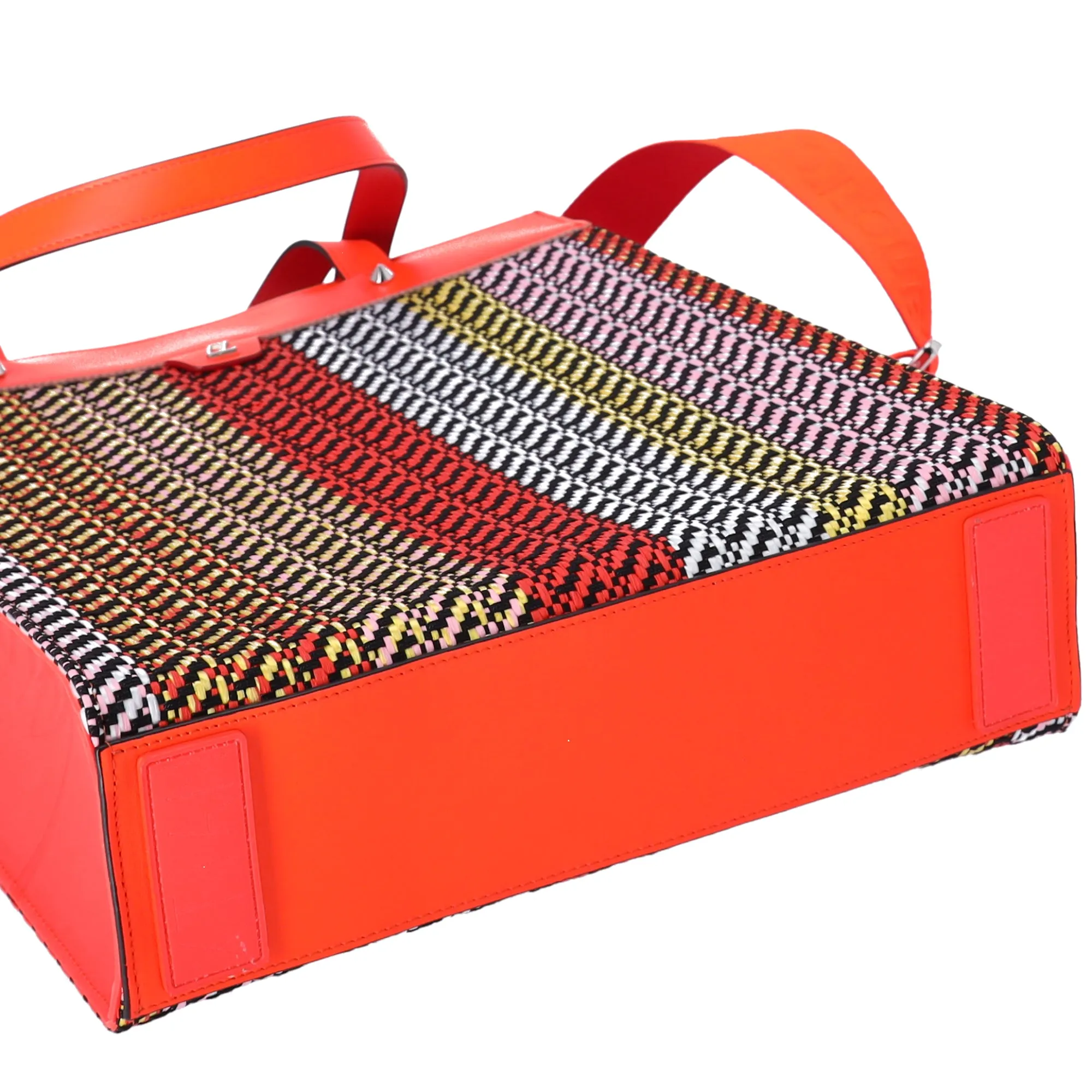 Christian Louboutin Louis Tote 1225327 Red Navy Multi Straw Leather Rubber sold by Gaby's Bags product image thumbnail 5