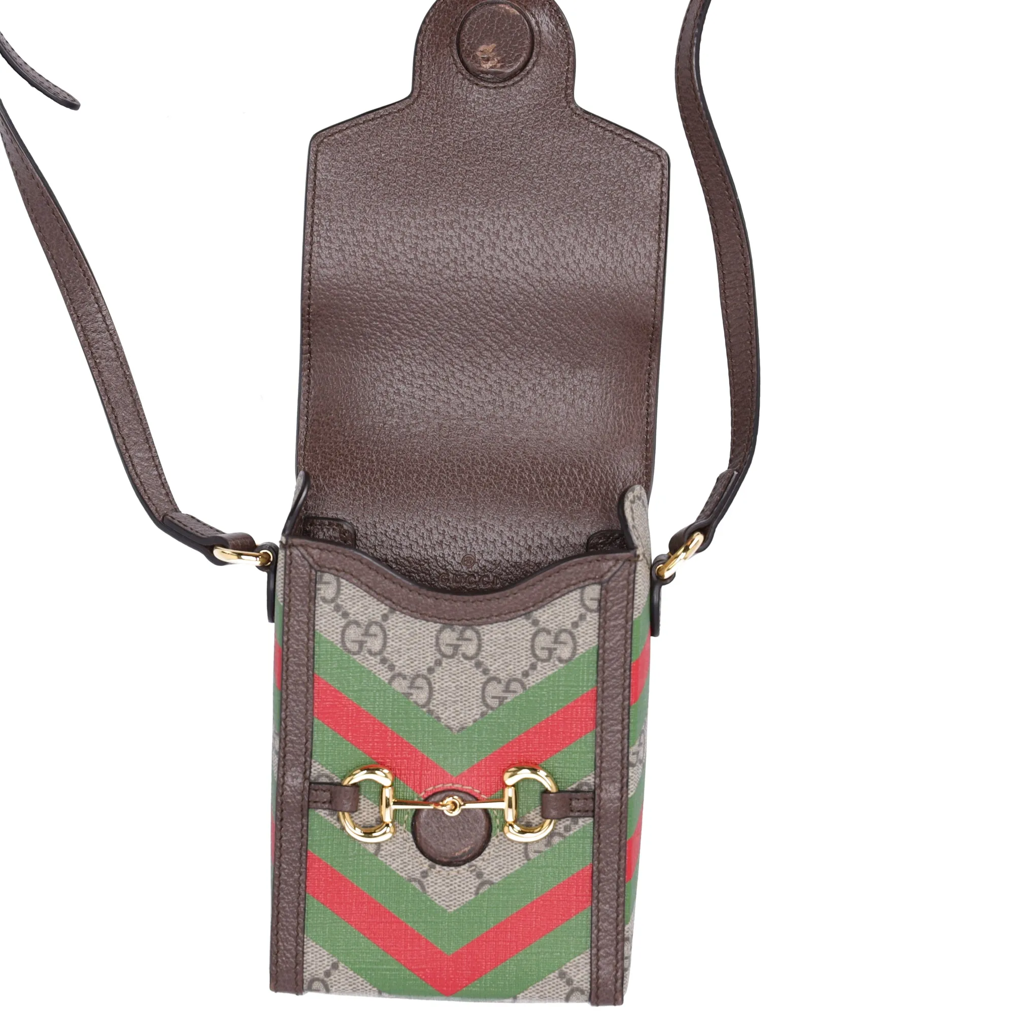 GUCCI Horsebit Phone Crossbody GG Supreme Shoulder Bag 625615 Dots sold by Gaby's Bags product image thumbnail 5