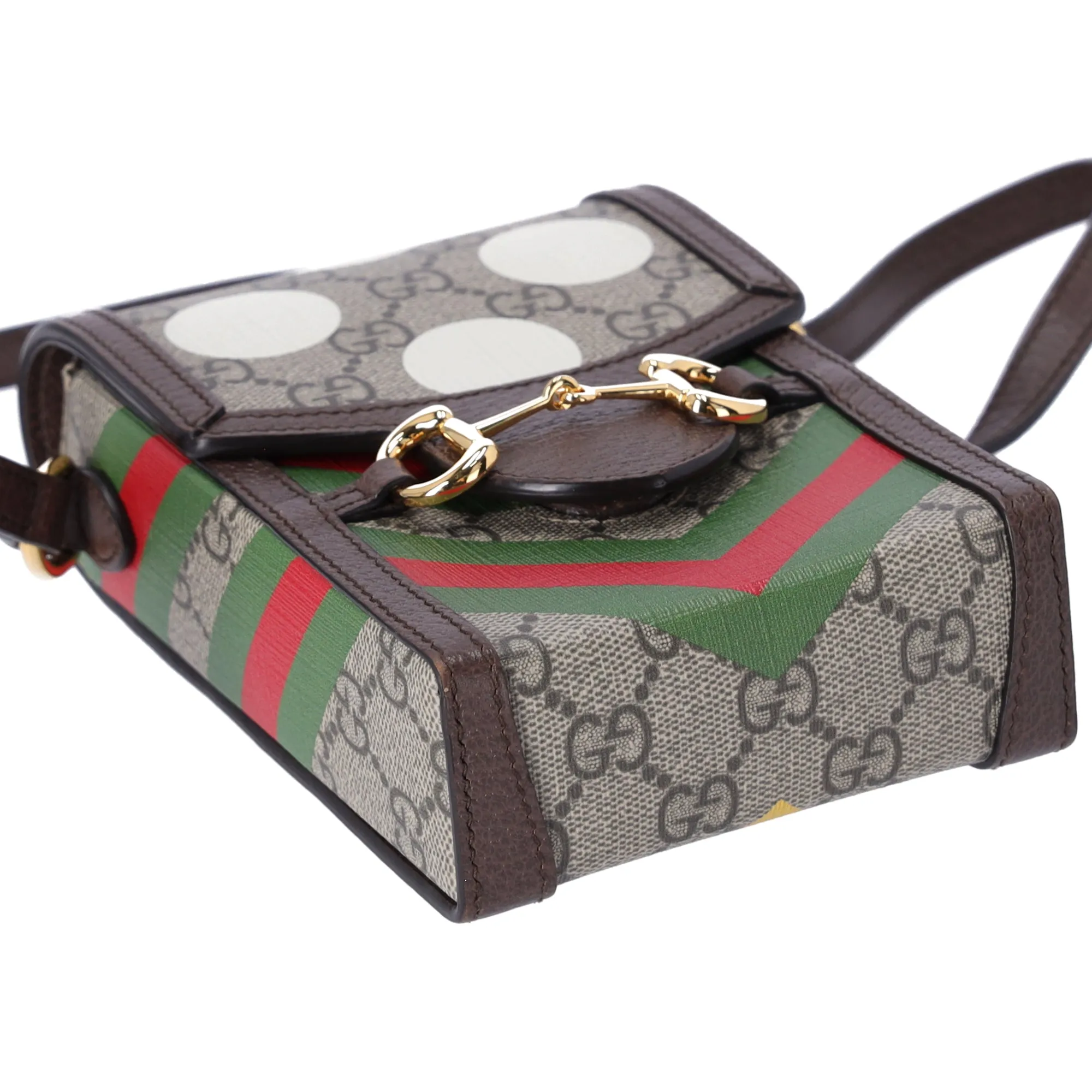 GUCCI Horsebit Phone Crossbody GG Supreme Shoulder Bag 625615 Dots sold by Gaby's Bags product image thumbnail 3