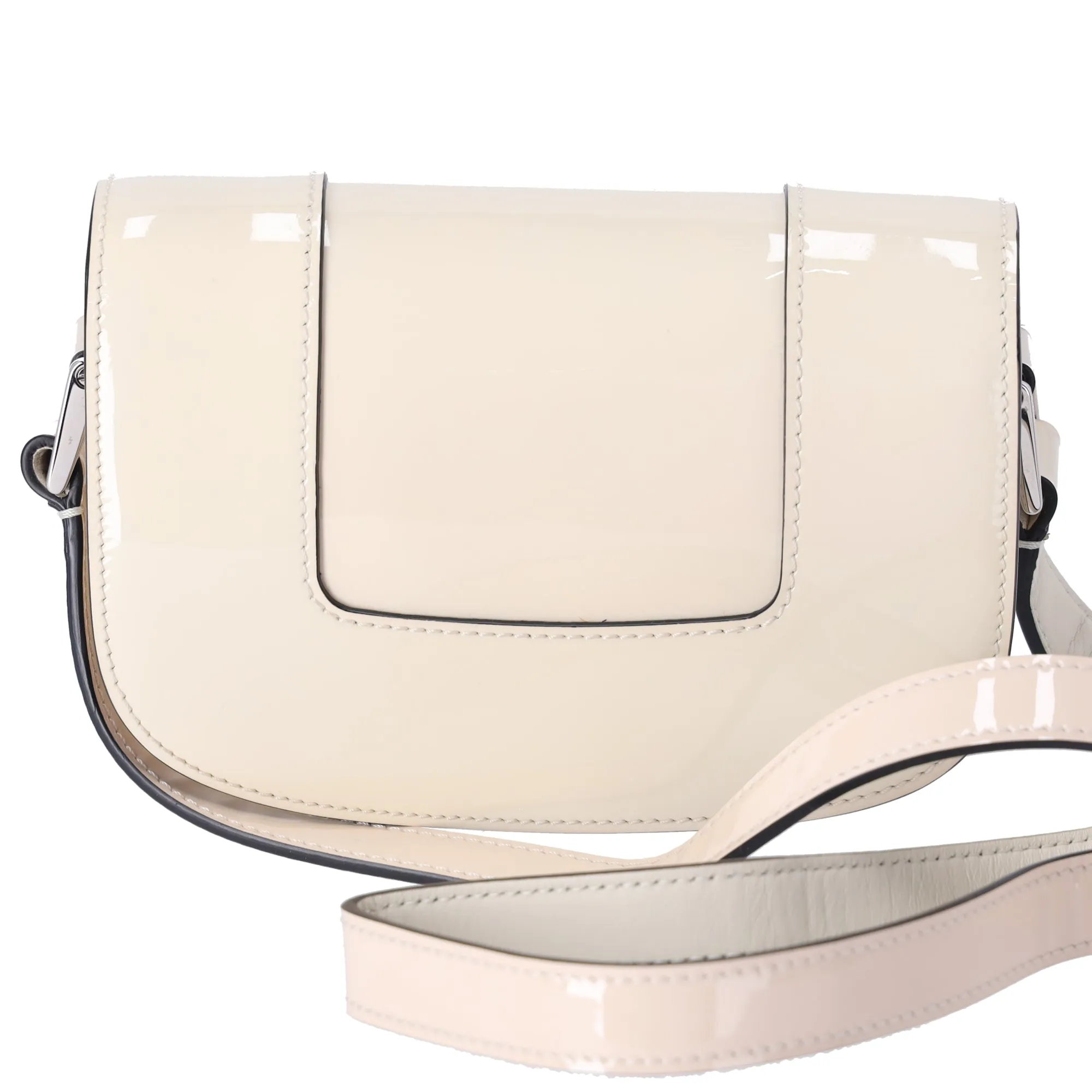 Valentino V logo Signature Shoulder Bag Cream Patent Leather sold by Gaby's Bags product image thumbnail 3