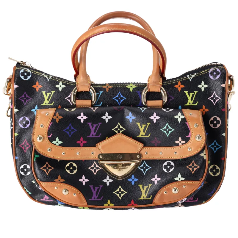 Louis Vuitton x Murakami Rita Shoulder Bag Multicolor Monogram M40126 Black sold by Gaby's Bags