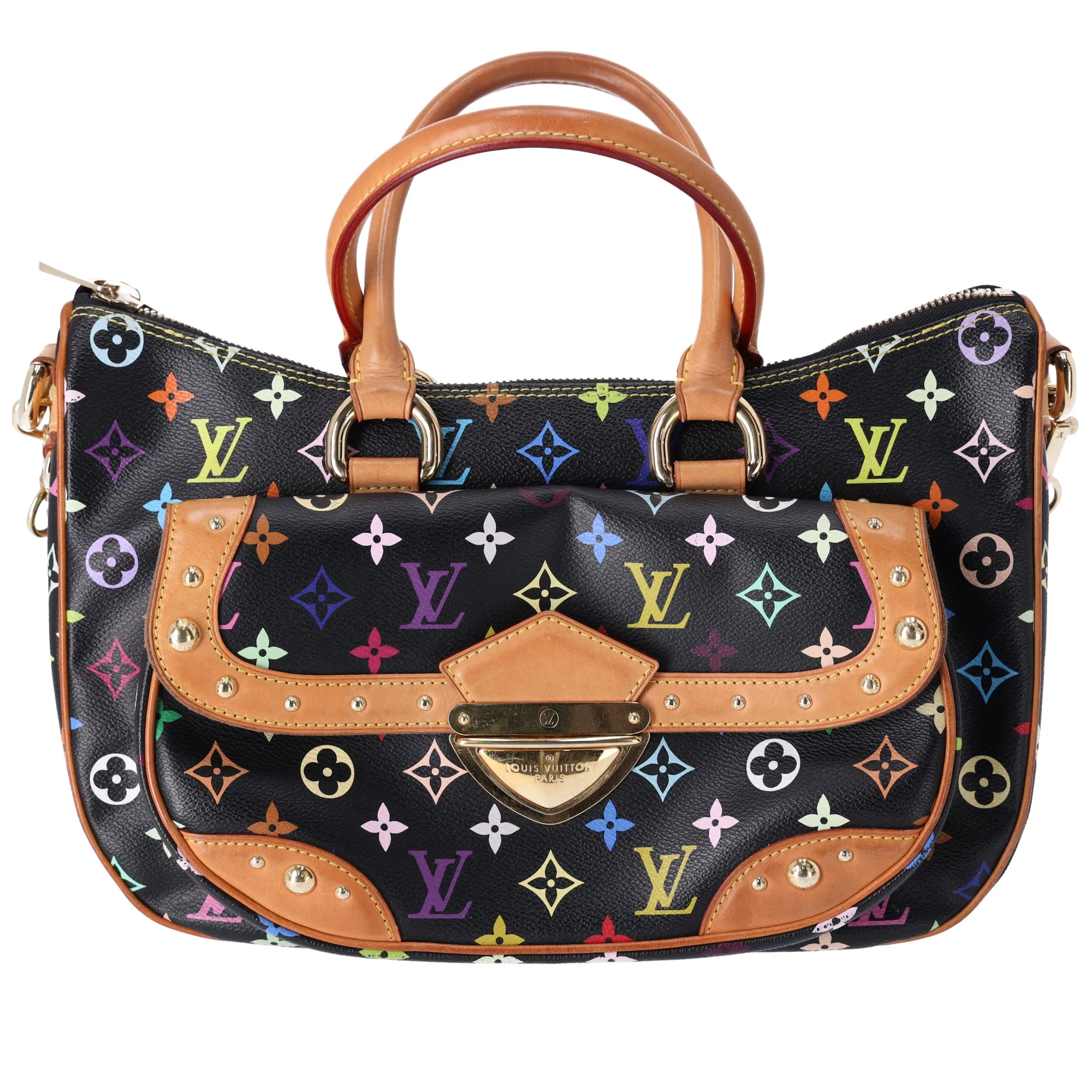 Louis Vuitton x Murakami Rita Shoulder Bag Multicolor Monogram M40126 Black sold by Gaby's Bags