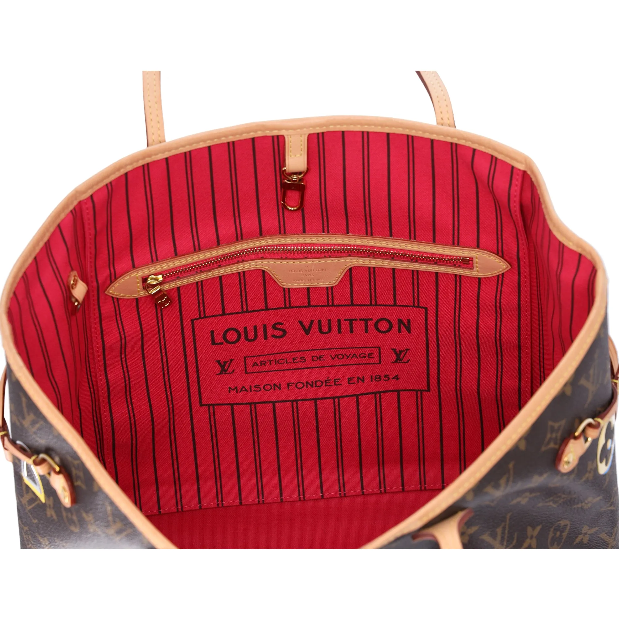 Louis Vuitton Neverfull MM Lovelock Love Lock Tote Bag M44364 Canvas sold by Gaby's Bags product image thumbnail 5