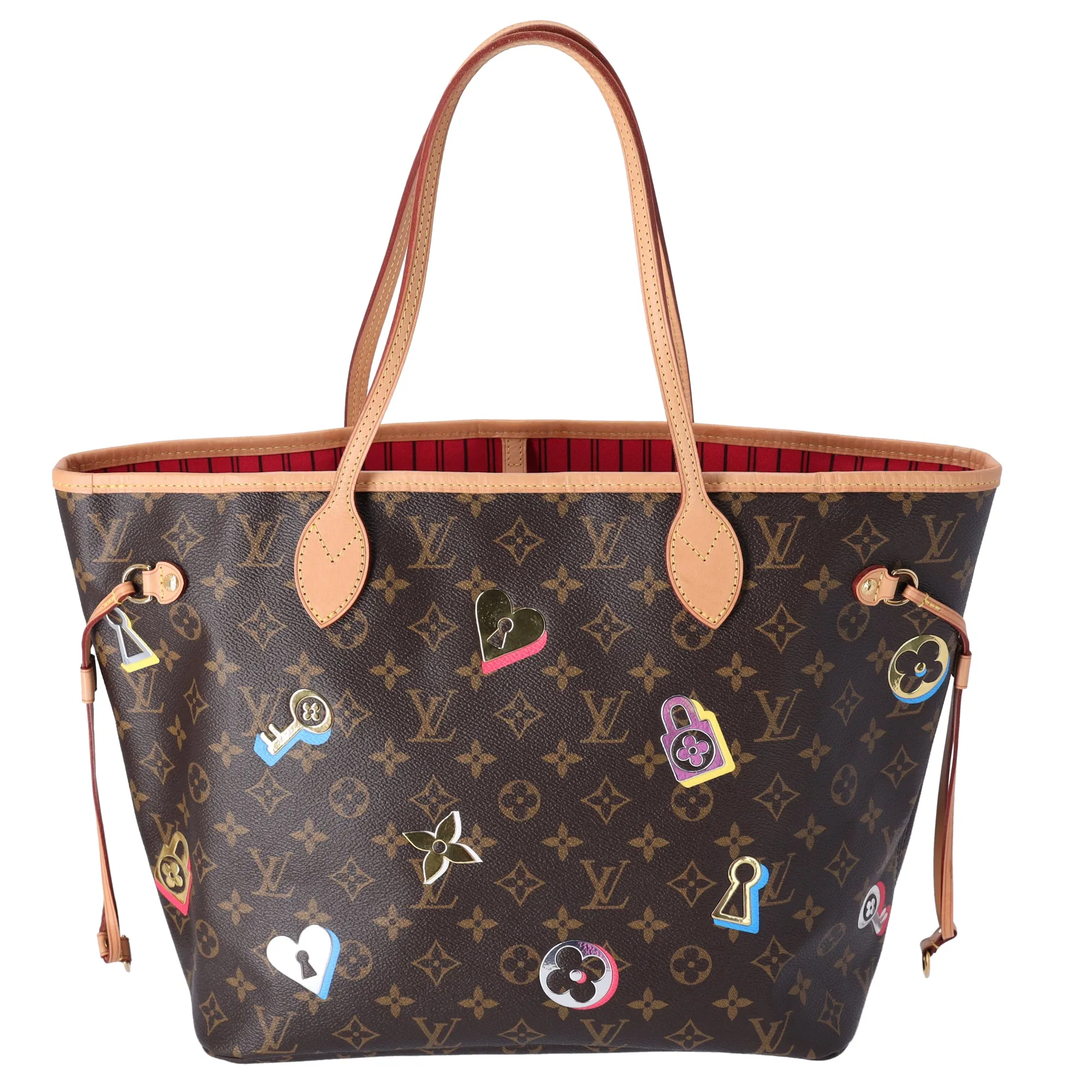 Louis Vuitton Neverfull MM Lovelock Love Lock Tote Bag M44364 Canvas sold by Gaby's Bags product image thumbnail 2