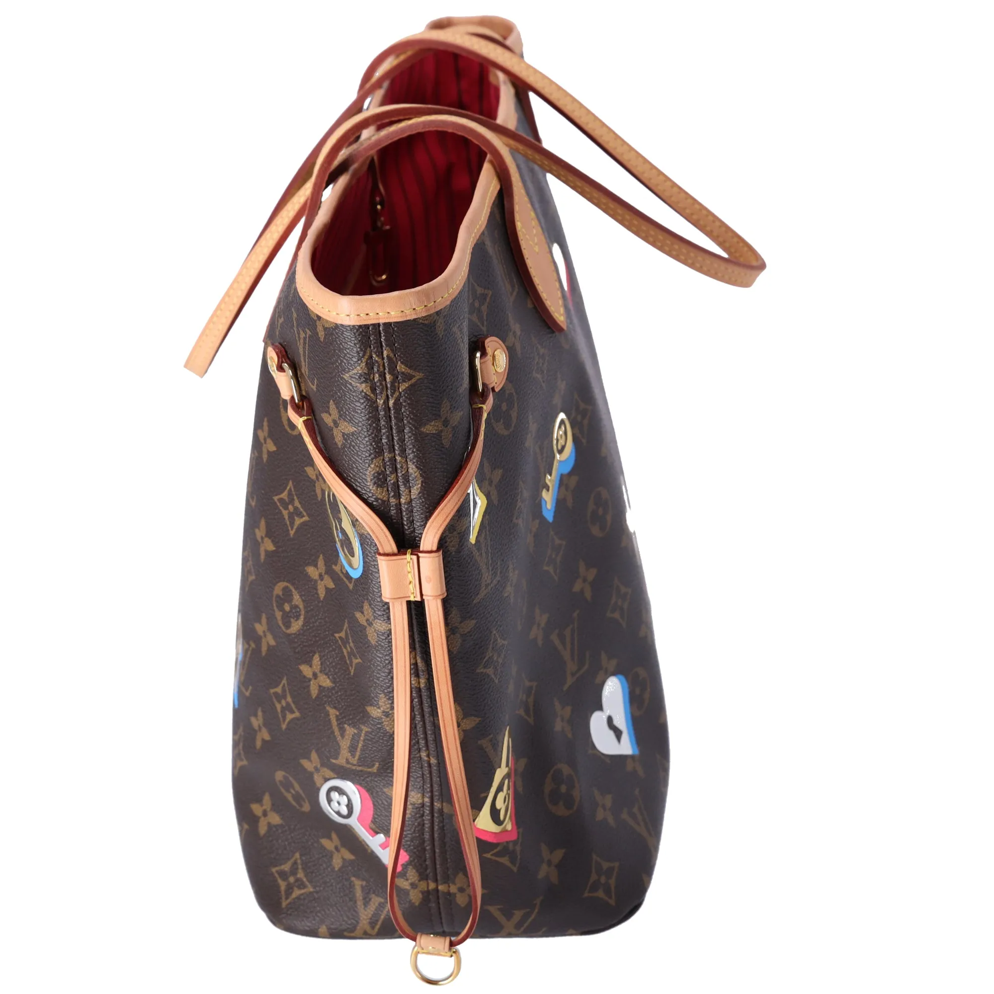 Louis Vuitton Neverfull MM Lovelock Love Lock Tote Bag M44364 Canvas sold by Gaby's Bags product image thumbnail 3