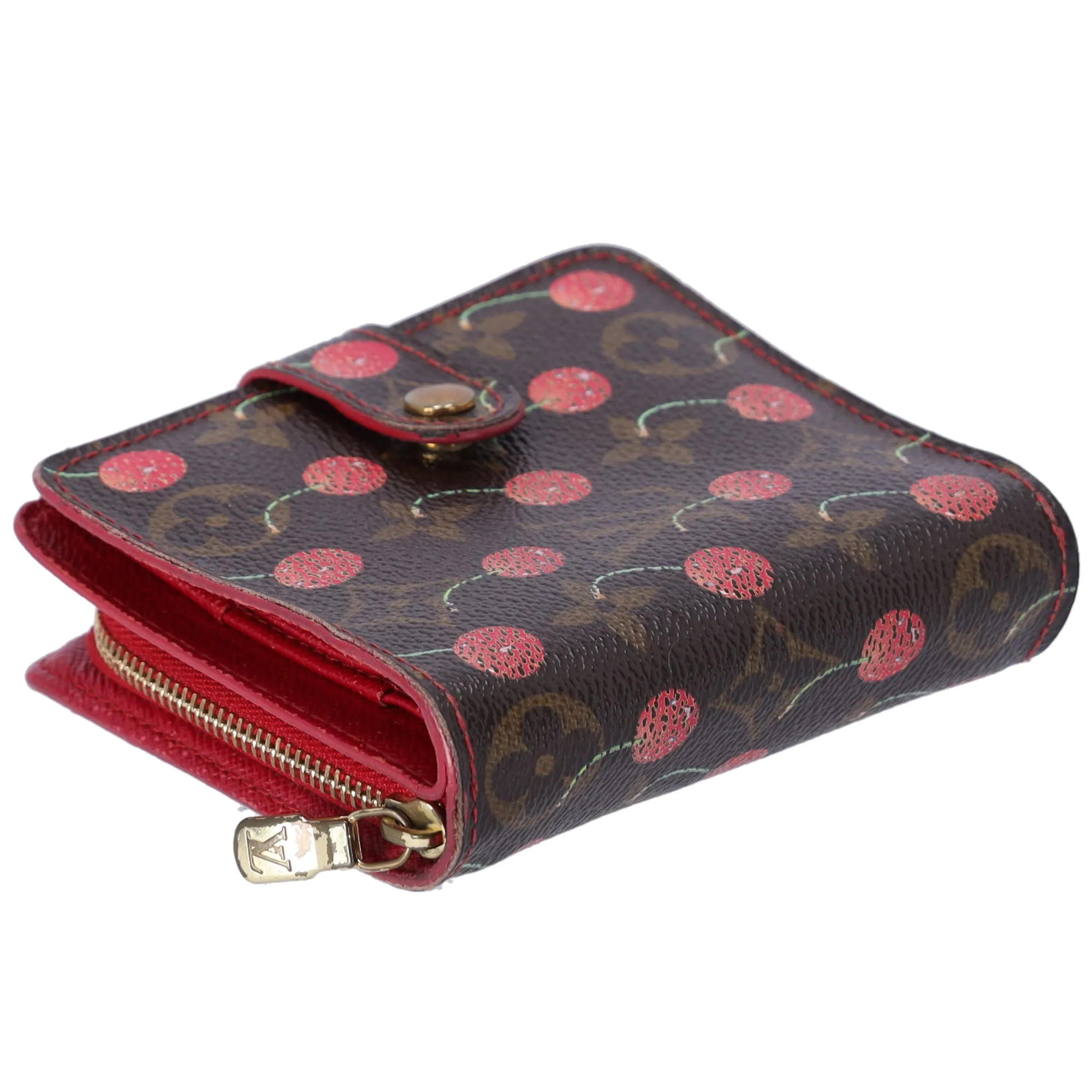 Louis Vuitton Compact Zip Bifold Wallet M95005 Monogram Cherry Canvas sold by Gaby's Bags product image thumbnail 3