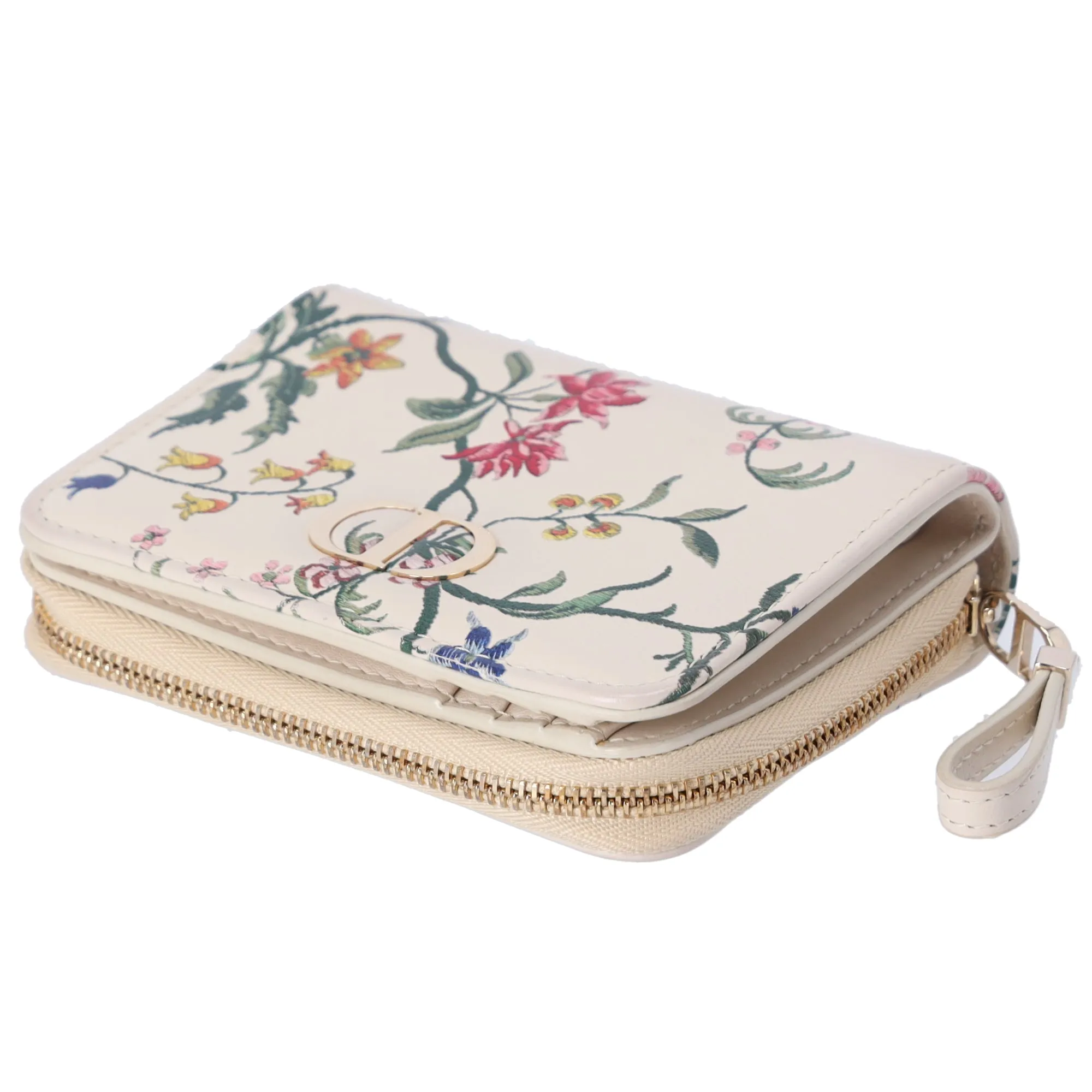 Christian Dior Caro Bifold Wallet Bifold Cream Multi Leather Floral sold by Gaby's Bags product image thumbnail 3