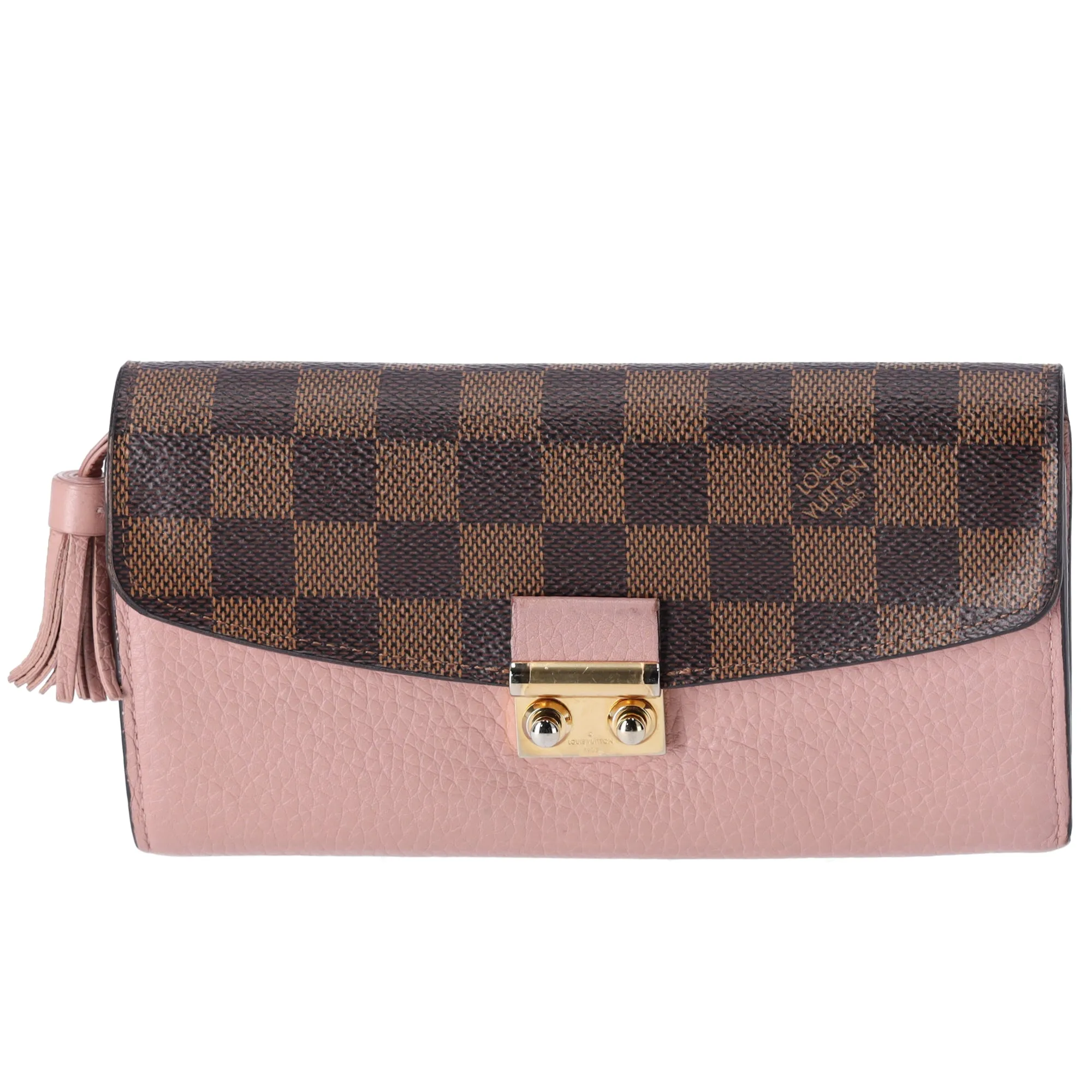 Louis Vuitton Croisette Damier Ebene Long Wallet N60215 Magnolia Pink sold by Gaby's Bags