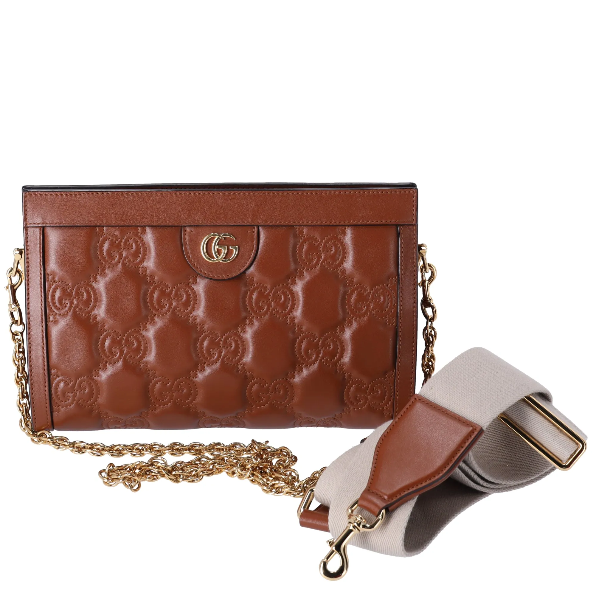 Gucci GG Shoulder Bag GG Matelasse Leather Brown sold by Gaby's Bags product image thumbnail 2