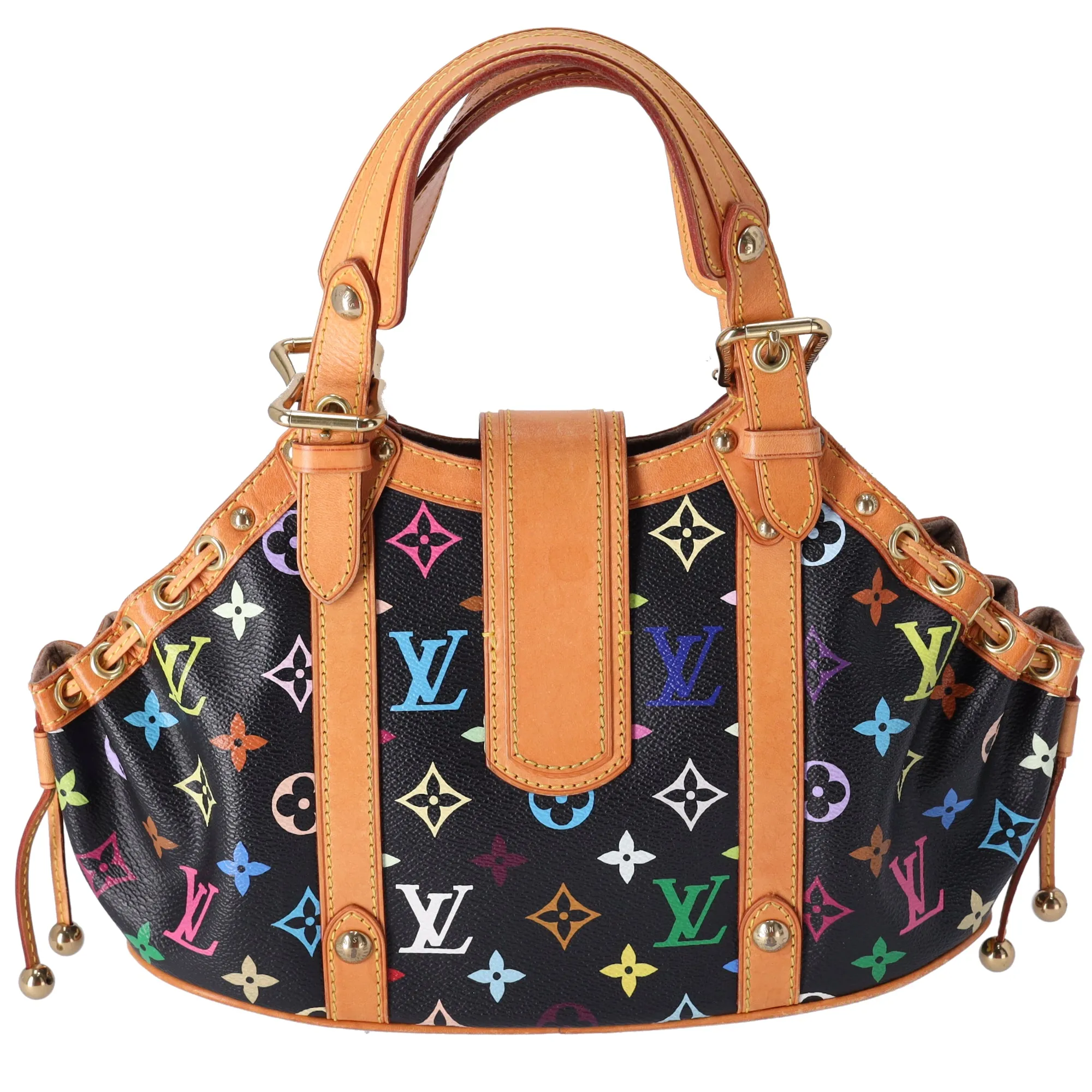 Louis Vuitton x Murakami Theda GM Monogram Multicolore Handbag M92345 Black sold by Gaby's Bags product image thumbnail 3