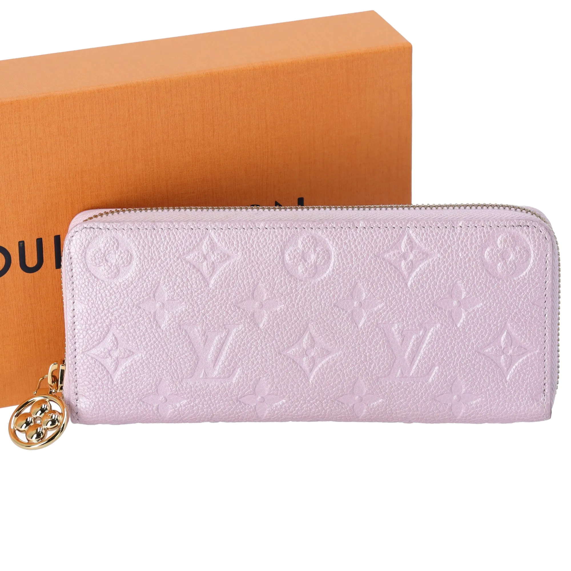 Louis Vuitton Clemence Wallet Metallic Empreinte Monogram Pearly Lilac sold by Gaby's Bags
