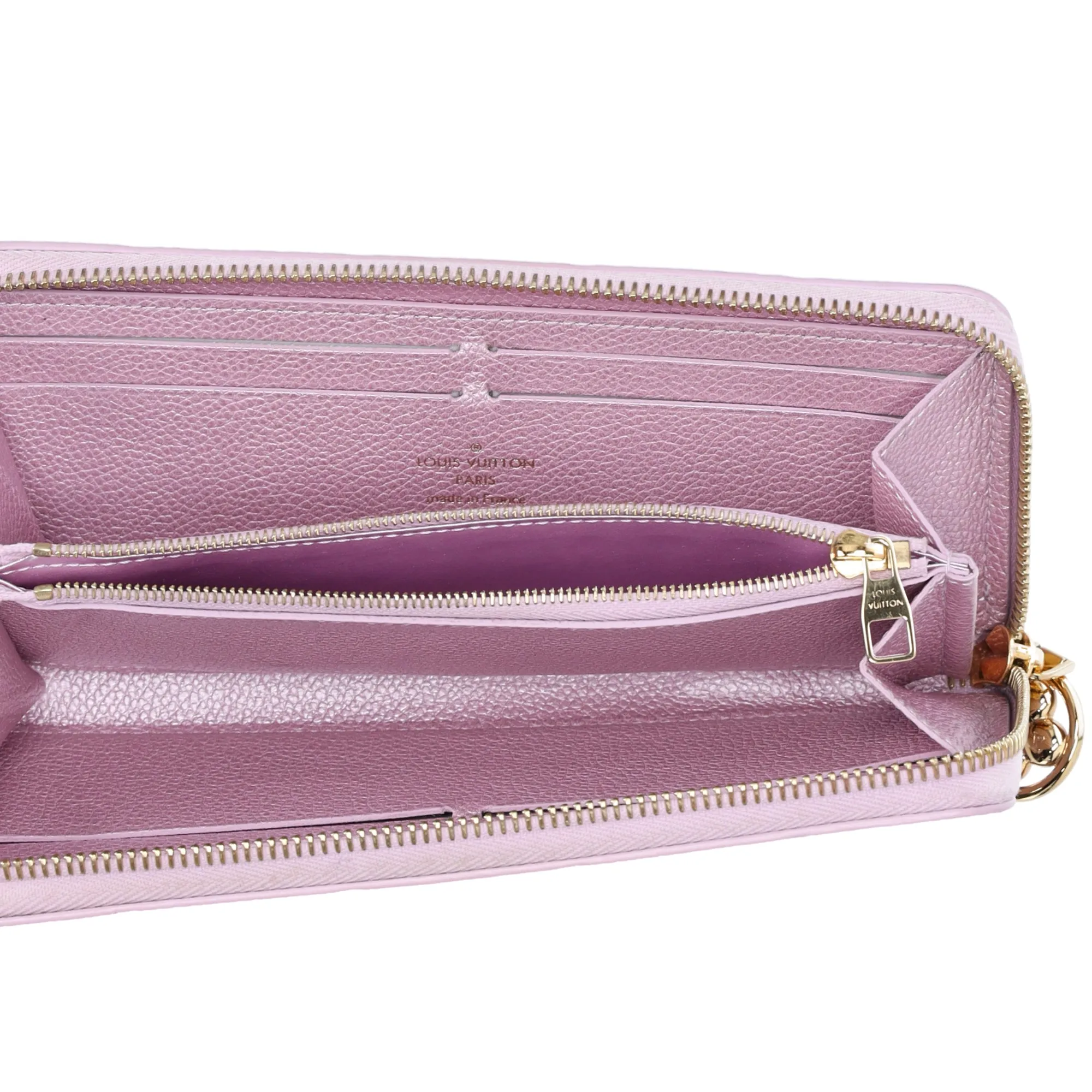 Louis Vuitton Clemence Wallet Metallic Empreinte Monogram Pearly Lilac sold by Gaby's Bags product image thumbnail 5
