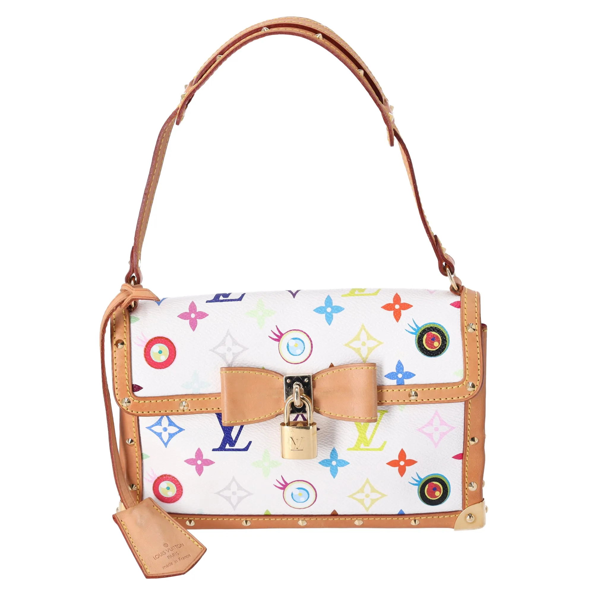 Louis Vuitton x Murakami Eye Miss You Pochette White Monogram Multicolore sold by Gaby's Bags