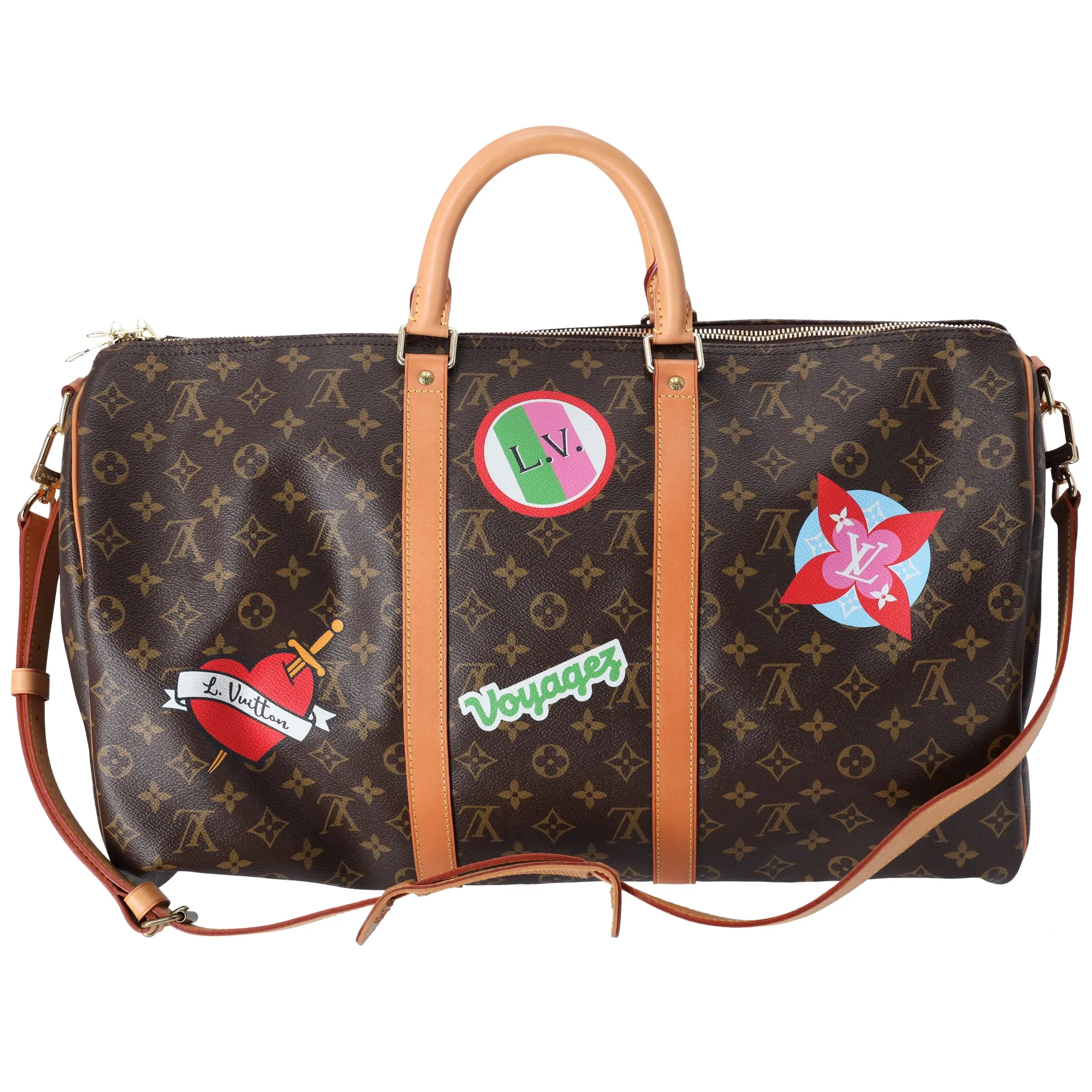 Louis Vuitton Keepall Bandoulière 50 Monogram Patches with Strap sold by Gaby's Bags product image thumbnail 3