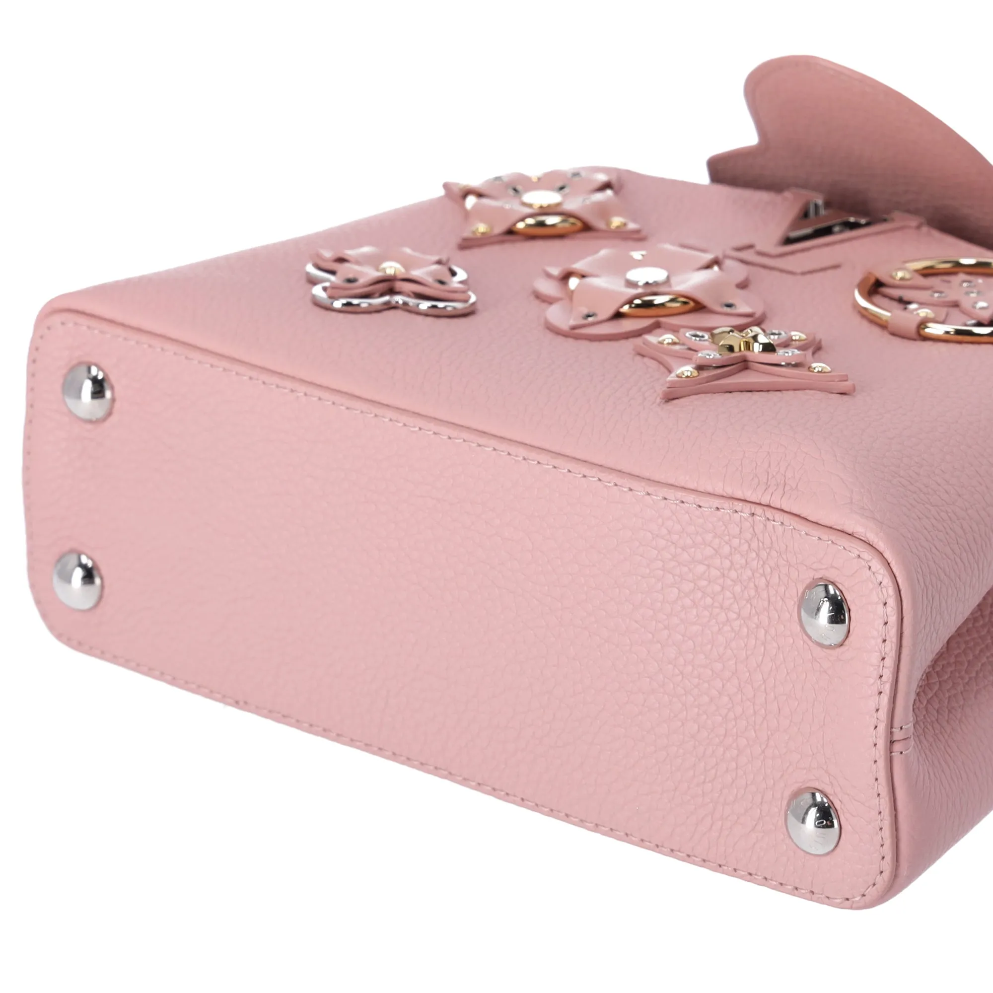 Louis Vuitton Capucines BB Handbag Magnolia Pink Mechanical 3D Flowers sold by Gaby's Bags product image thumbnail 4
