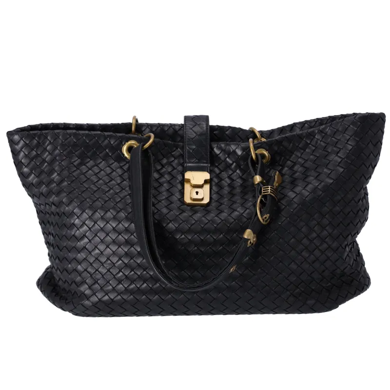 BOTTEGA VENETA Capri Tote Bag 162197 Black Leather made by Bottega Veneta