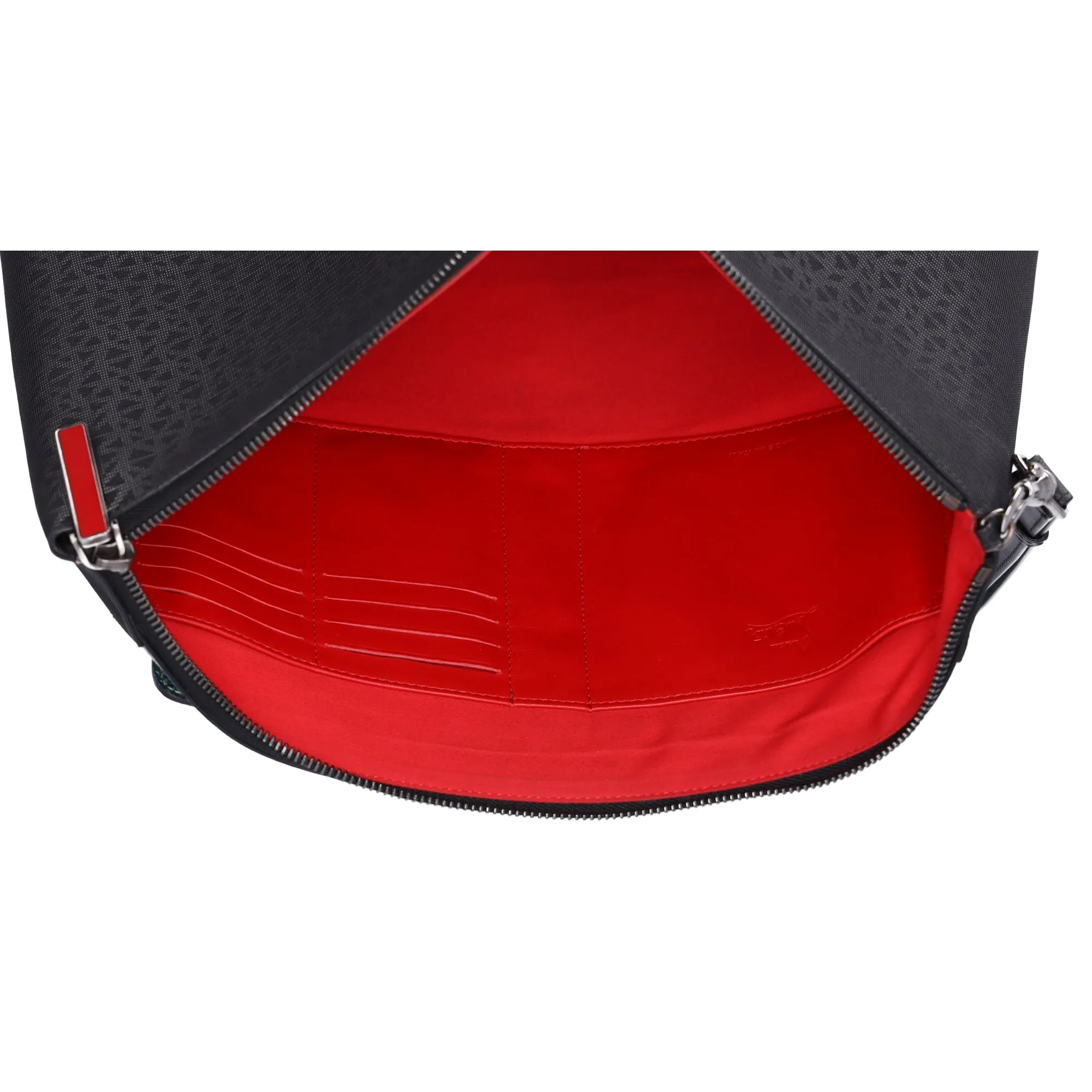 Christian Louboutin Peter Pouch Clutch Bag Black Yellow Fiber Leather sold by Gaby's Bags product image thumbnail 4