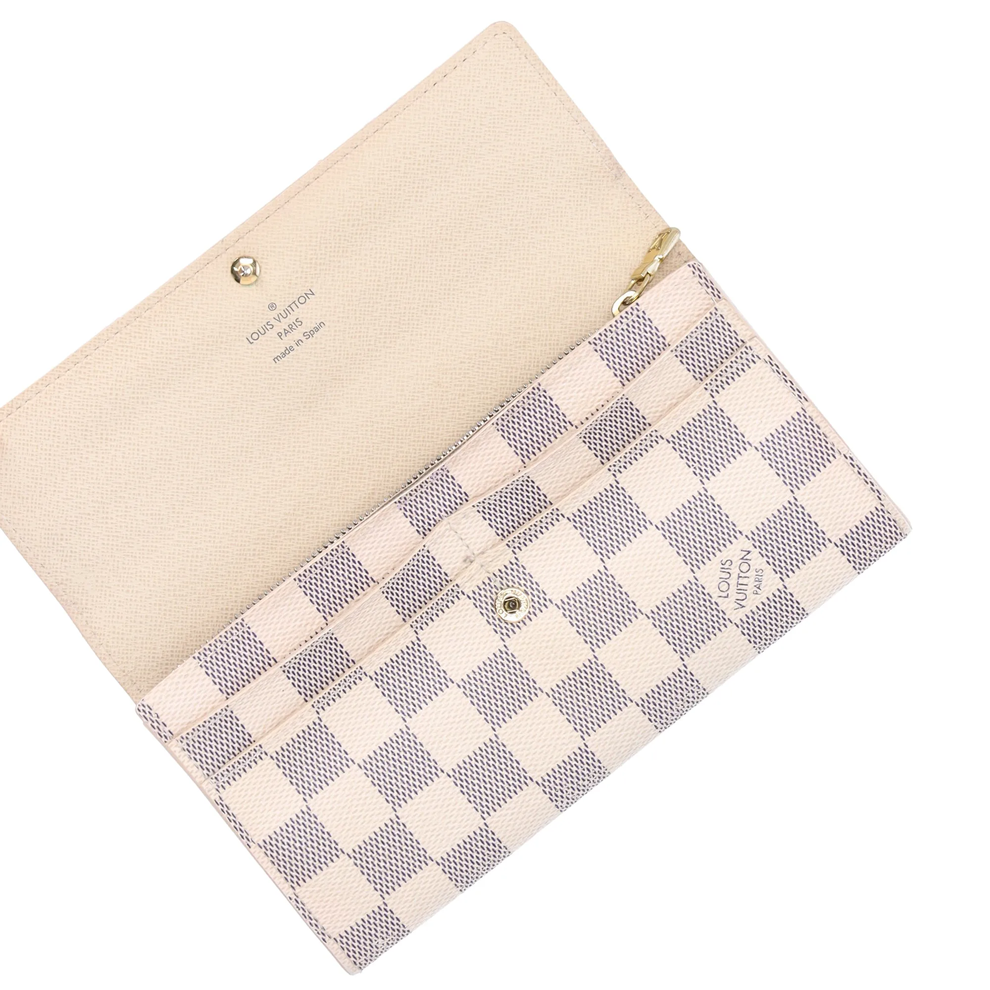 Louis Vuitton Sarah NM2 Long Wallet N61735 Damier Azur sold by Gaby's Bags product image thumbnail 5