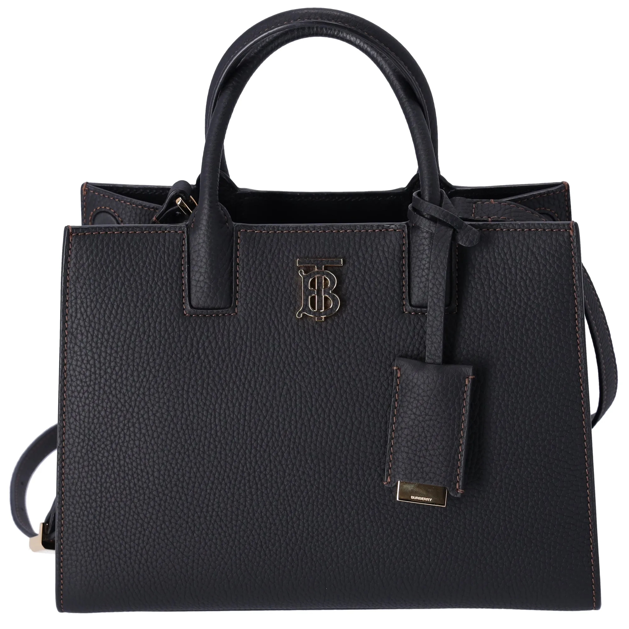 BURBERRY Mini Francis Bag Tote Bag 8049044 Black Pebbled Leather sold by Gaby's Bags