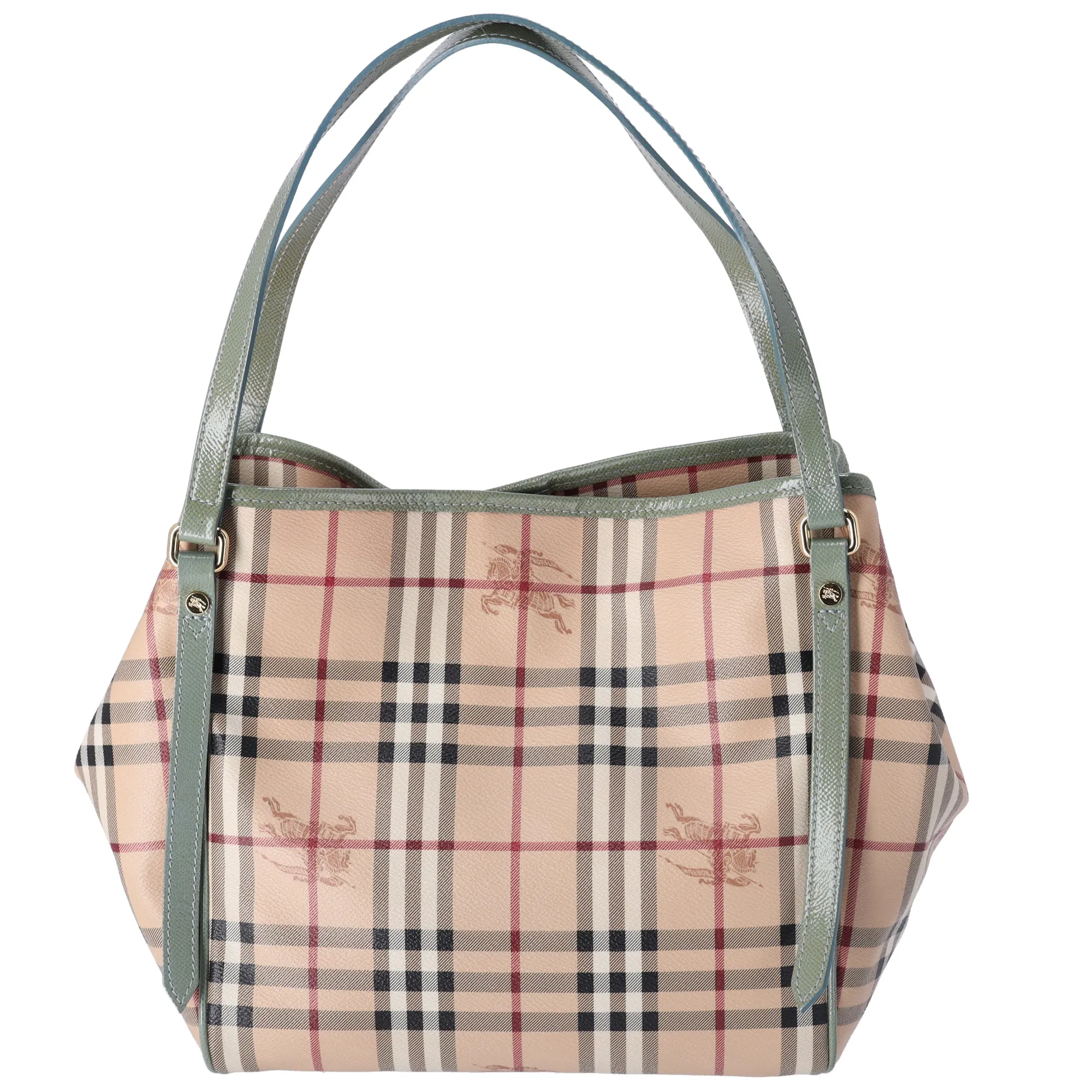 Burberry Check Canterbury Shoulder Bag Coated Canvas Green sold by Gaby's Bags