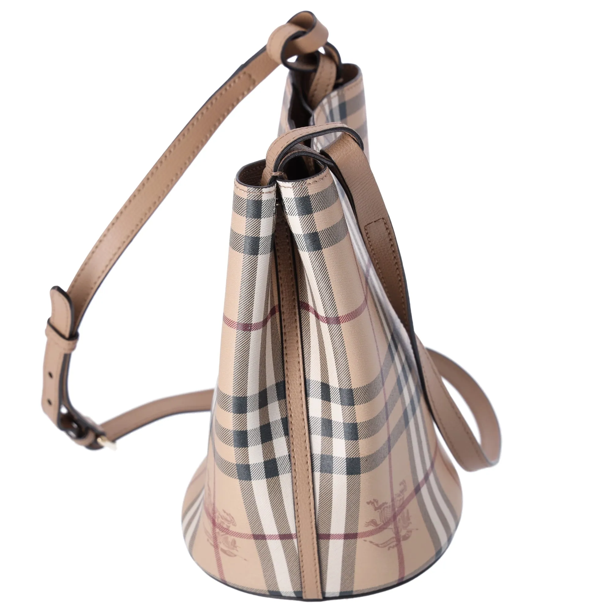 BURBERRY London England Check Bucket Bag Beige Multi Leather sold by Gaby's Bags product image thumbnail 2