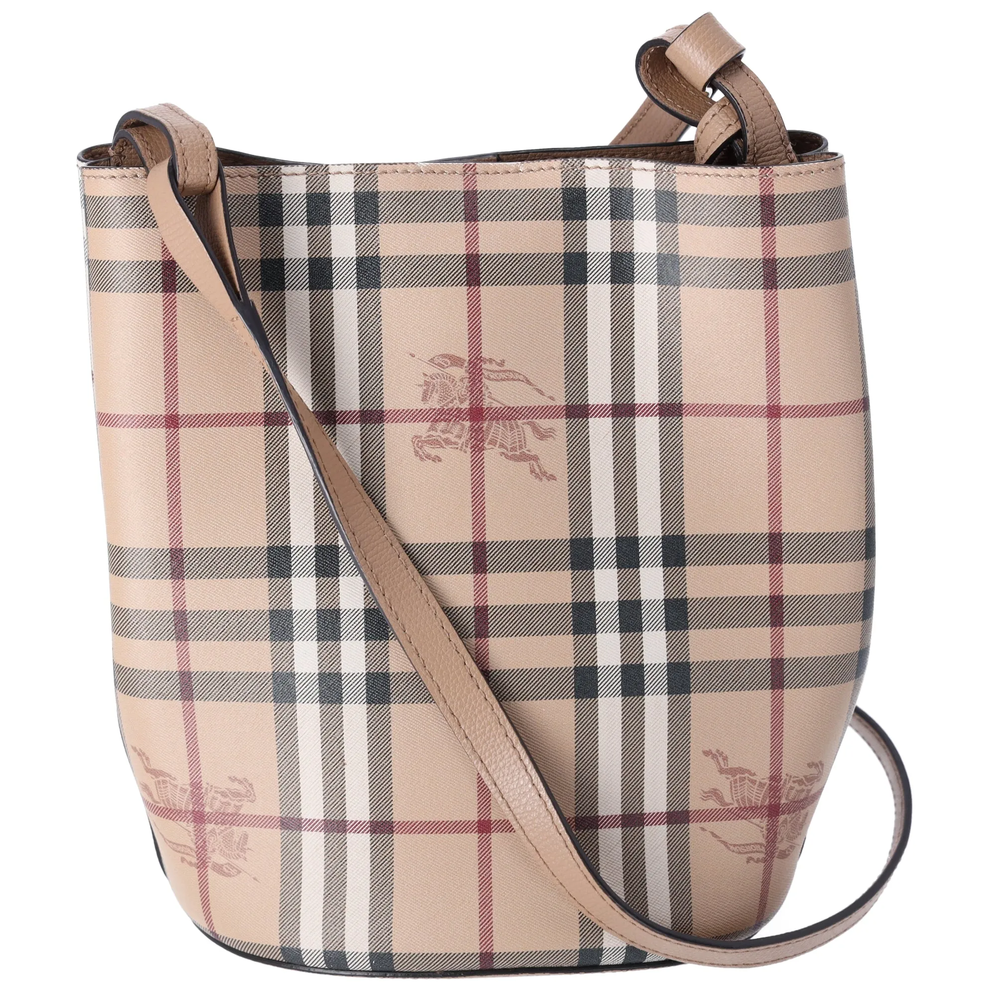 BURBERRY London England Check Bucket Bag Beige Multi Leather sold by Gaby's Bags product image thumbnail 3