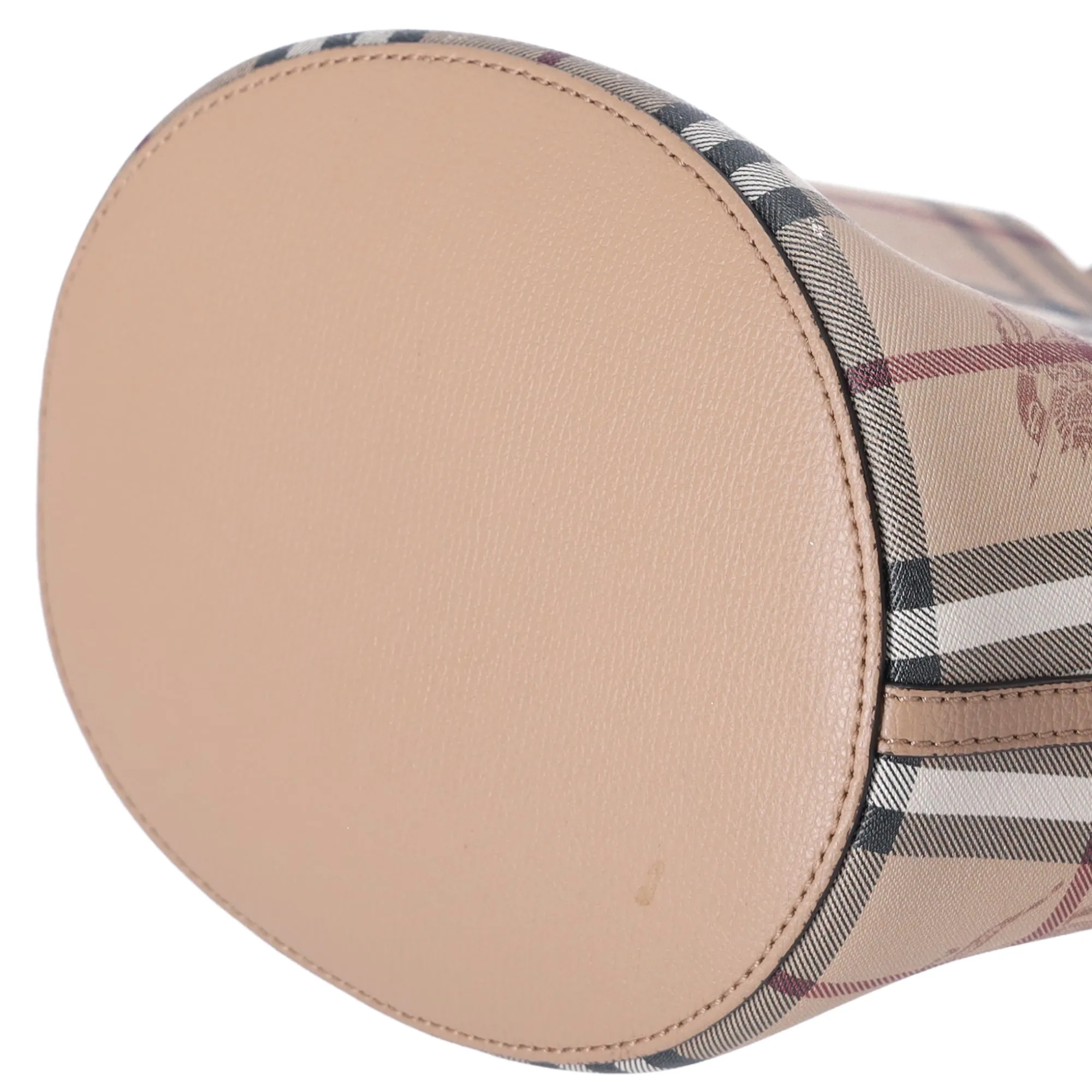 BURBERRY London England Check Bucket Bag Beige Multi Leather sold by Gaby's Bags product image thumbnail 4