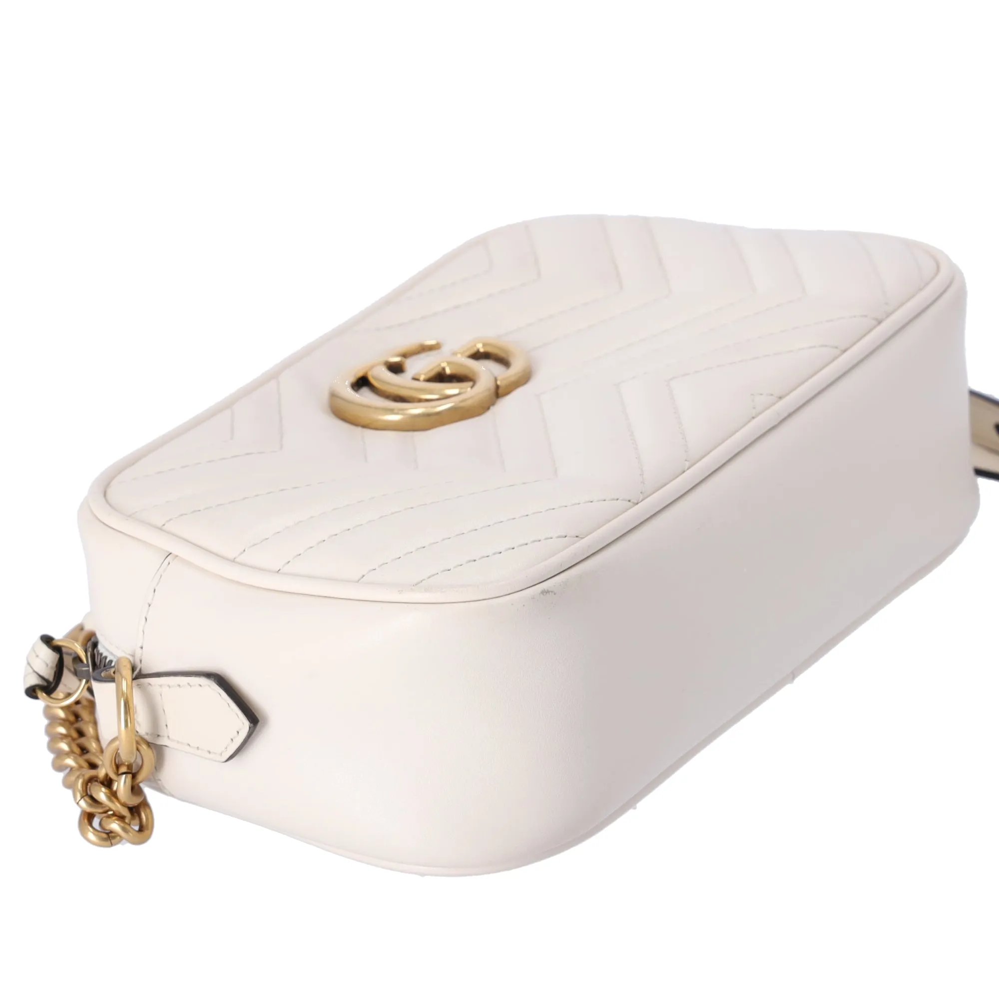 GUCCI GG Marmont Quilted Small Shoulder Bag 447632 Cream Leather sold by Gaby's Bags product image thumbnail 5