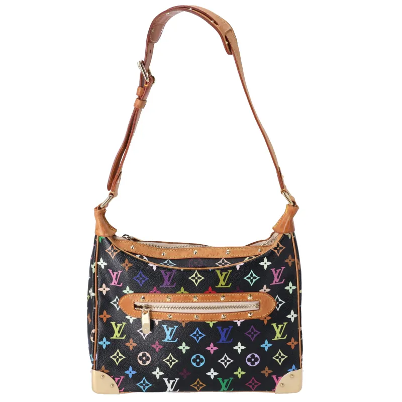 Louis Vuitton x Murakami Boulogne Shoulder Bag Monogram Multicolor Black sold by Gaby's Bags