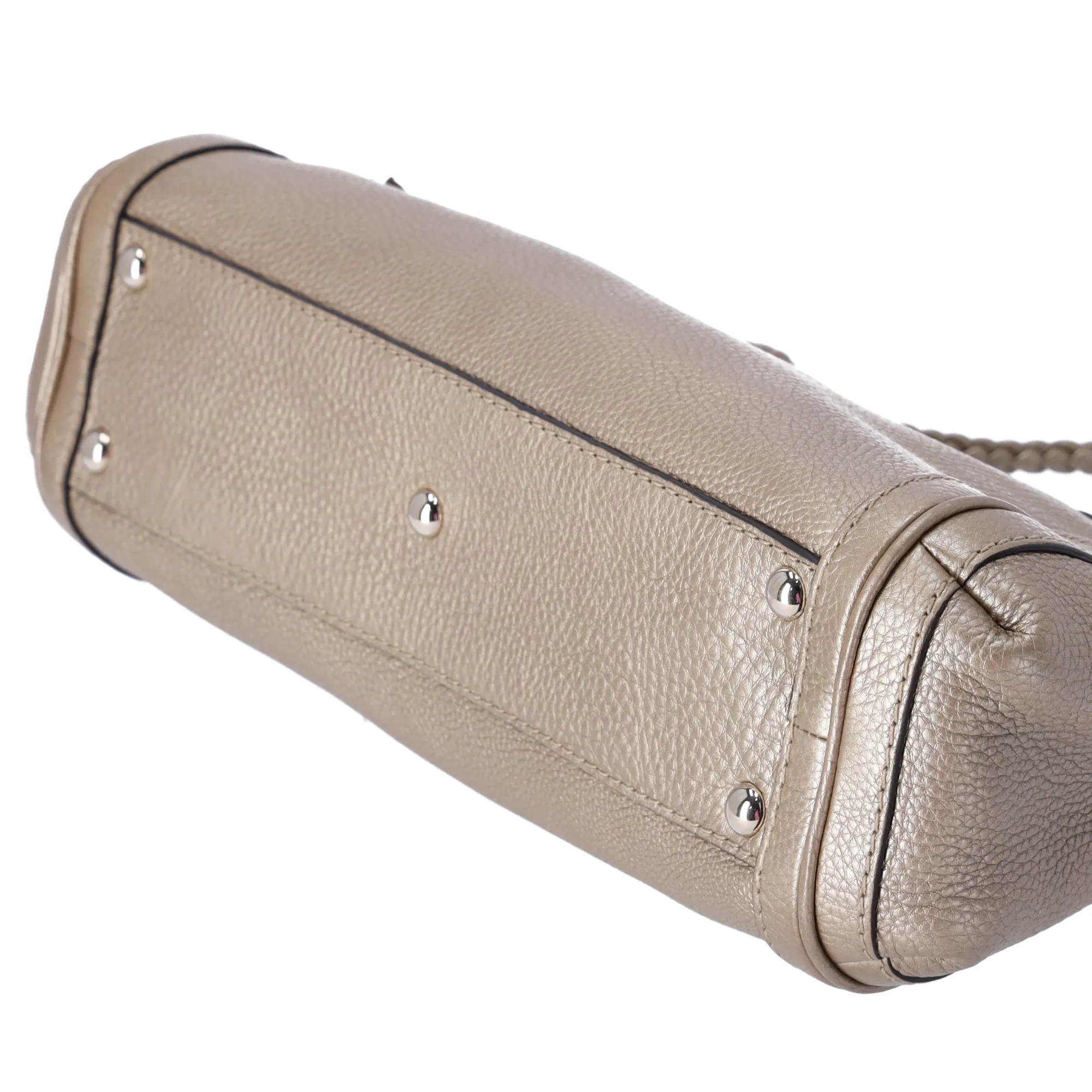 GUCCI Bella Handbag 282300 Gold Leather Braided Handles sold by Gaby's Bags product image thumbnail 5