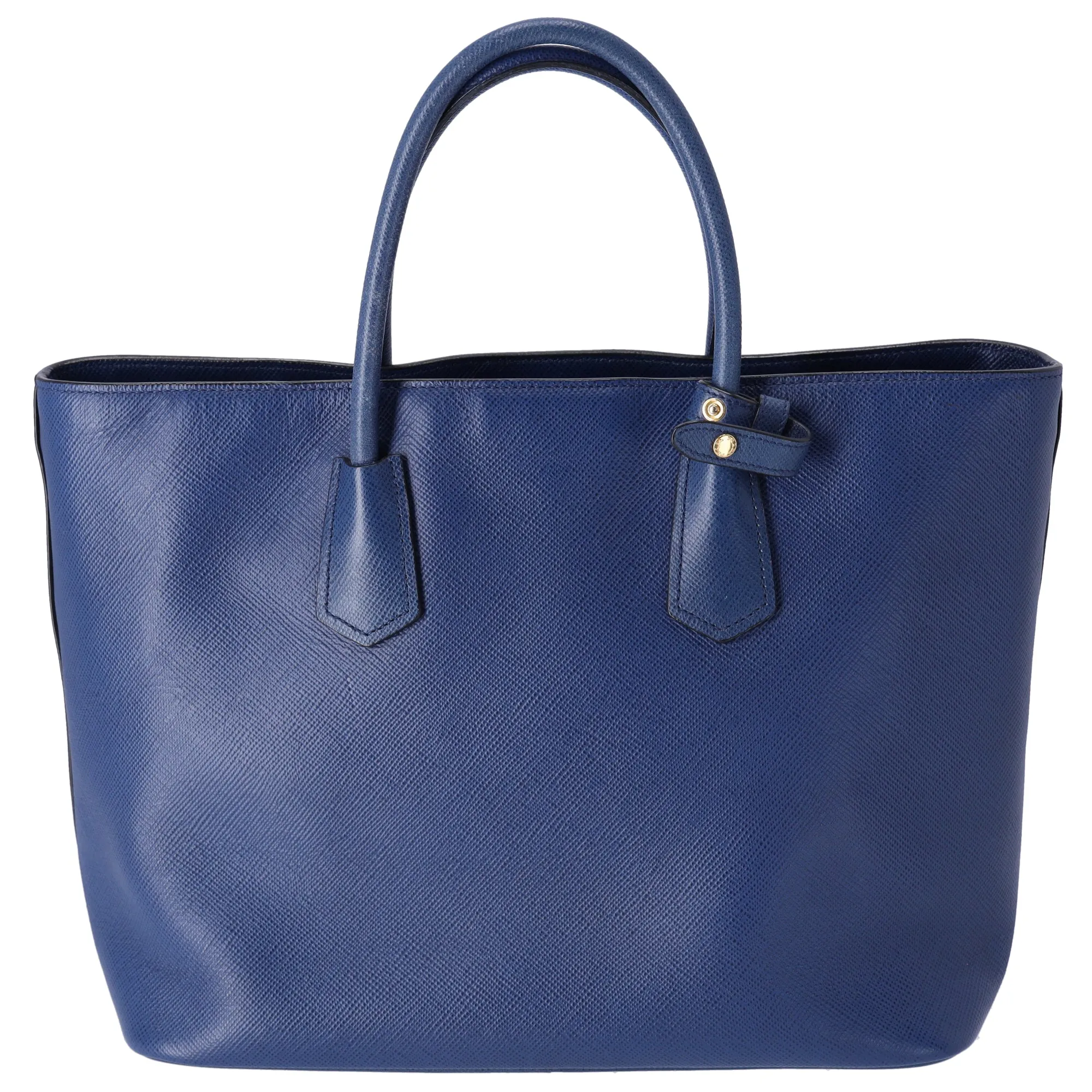 PRADA Logo Tote Bag BN2729 Blue Saffiano Cuir Leather sold by Gaby's Bags product image thumbnail 3