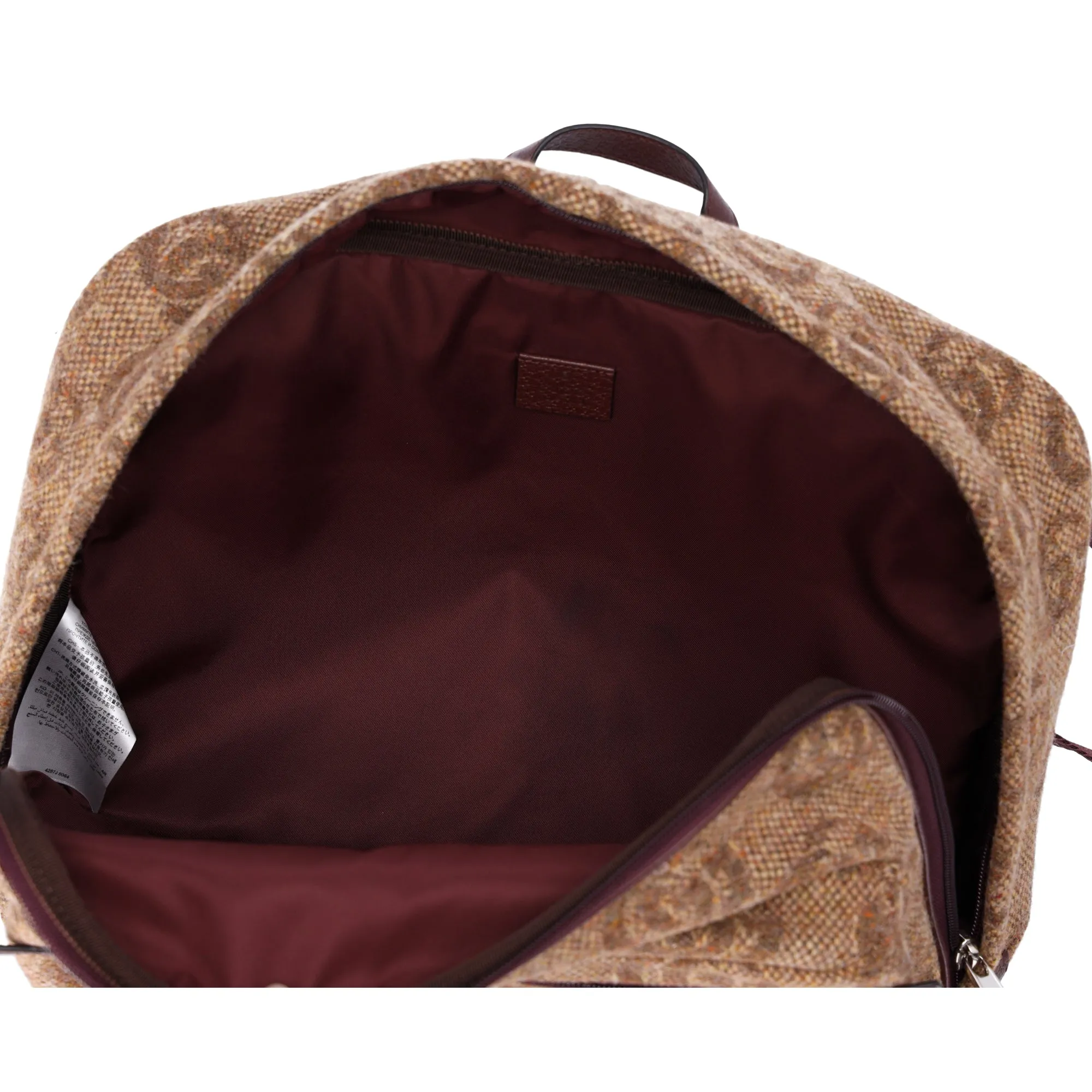 GUCCI Star GG Backpack 704946 Brown Dark Brown Wool Leather sold by Gaby's Bags product image thumbnail 5