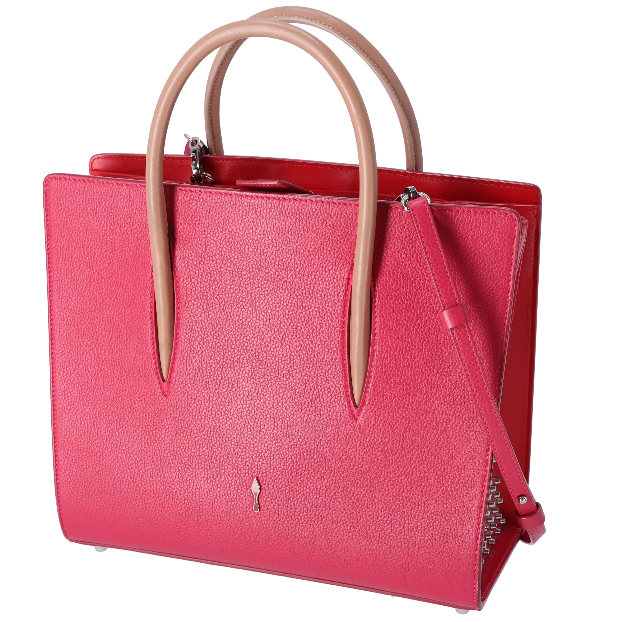 Christian Louboutin Paloma Medium Handbag Pink Leather Studded sold by Gaby's Bags product image thumbnail 2