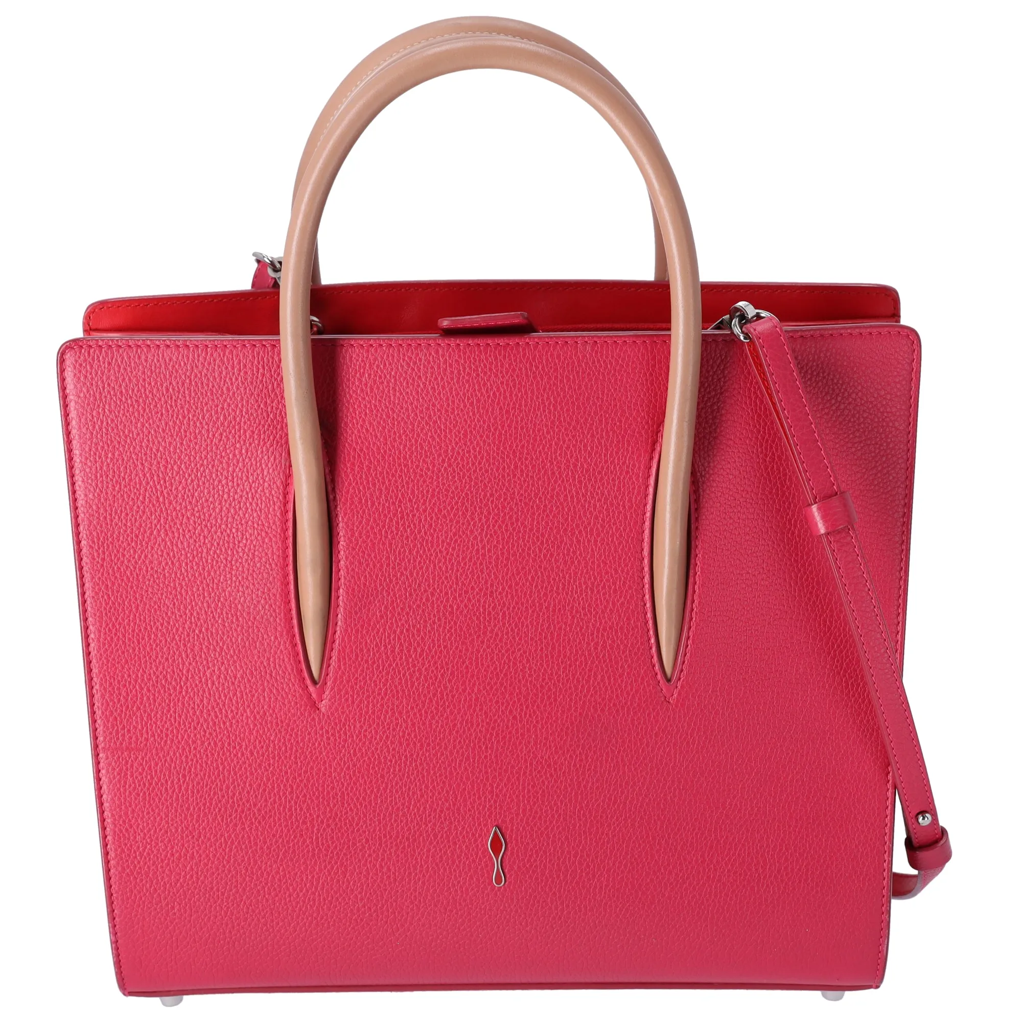 Christian Louboutin Paloma Medium Handbag Pink Leather Studded sold by Gaby's Bags