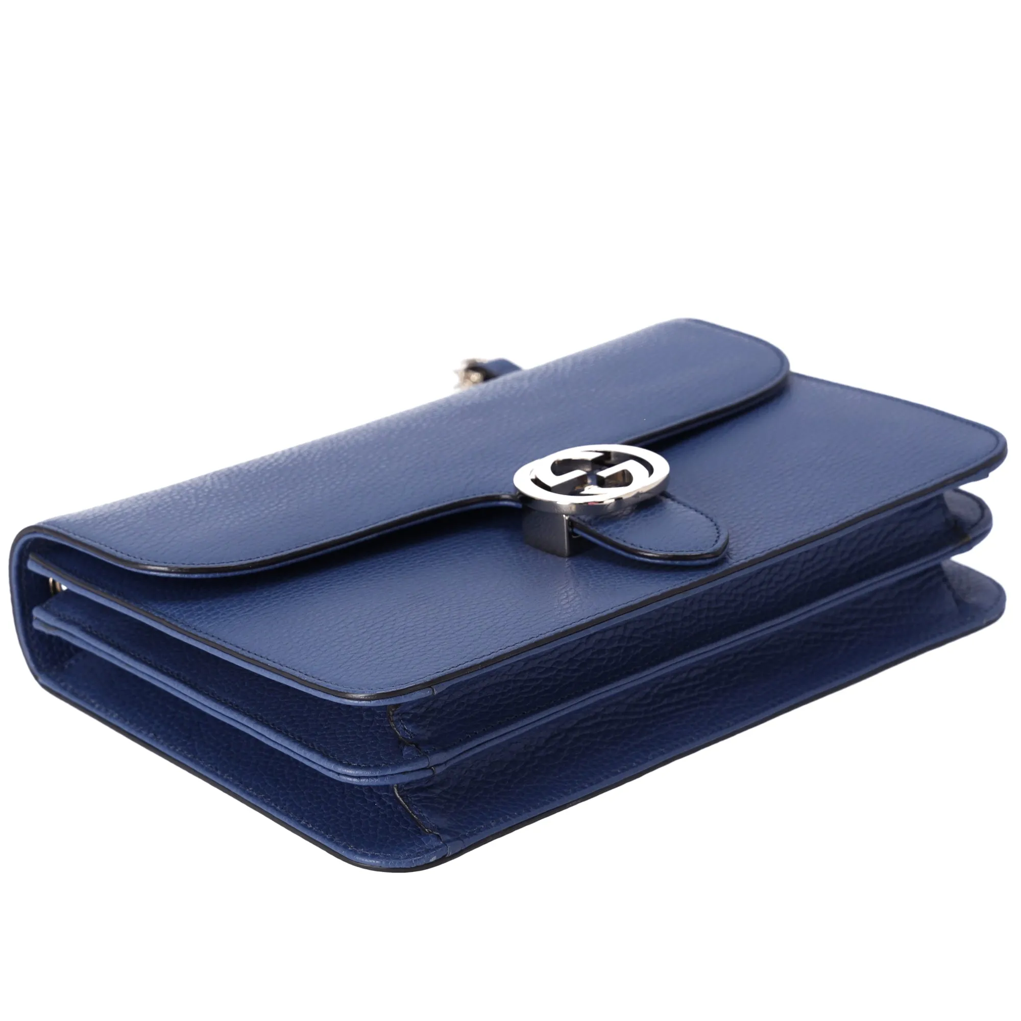 GUCCI Interlocking G Shoulder Bag 510303 Blue Leather sold by Gaby's Bags product image thumbnail 4