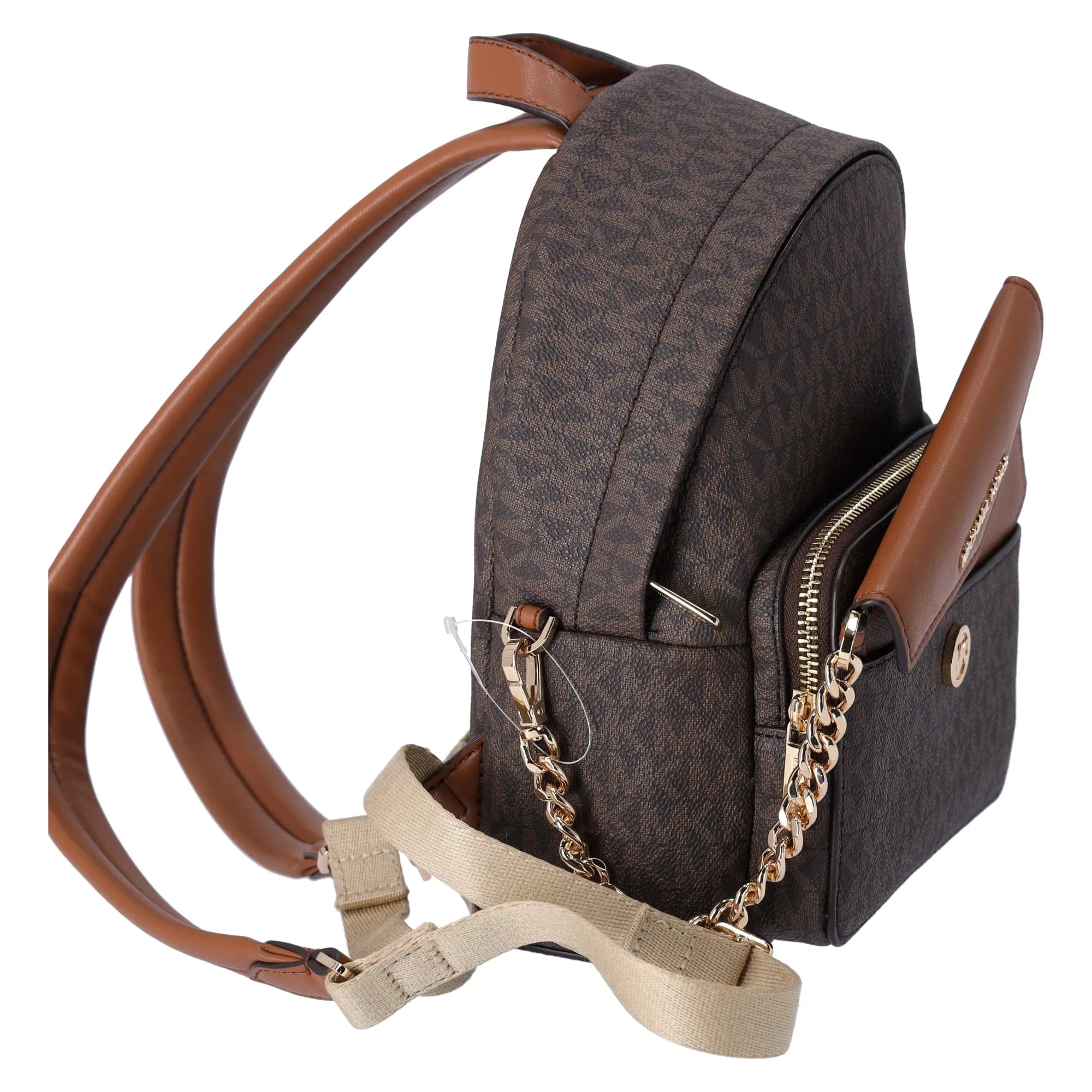 Michael Kors Maisie XS 2 in 1 Leather Backpack MK Brown Luggage MICHAEL KORS MAISIE XS MINI 2 IN 1 BACKPACK + 1 MK POUCH PVC  main image 2