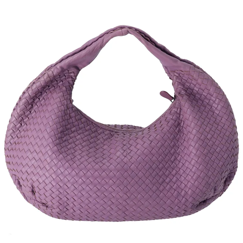 BOTTEGA VENETA Intrecciato Large Hobo Shoulder Bag Purple Leather sold by Gaby's Bags