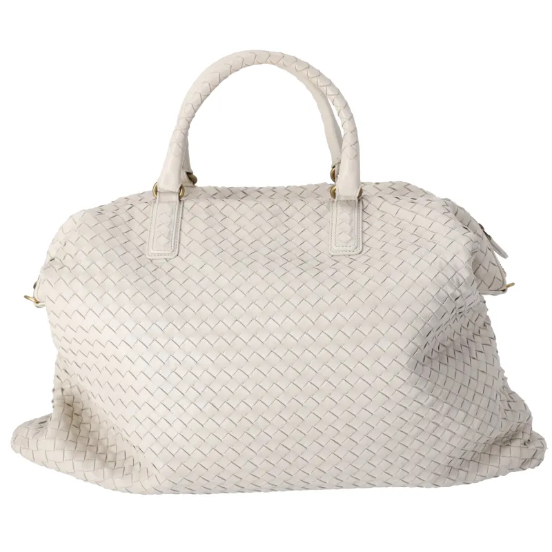 BOTTEGA VENETA Intrecciato Slouchy Large Handbag 193785 Cream Leather sold by Gaby's Bags