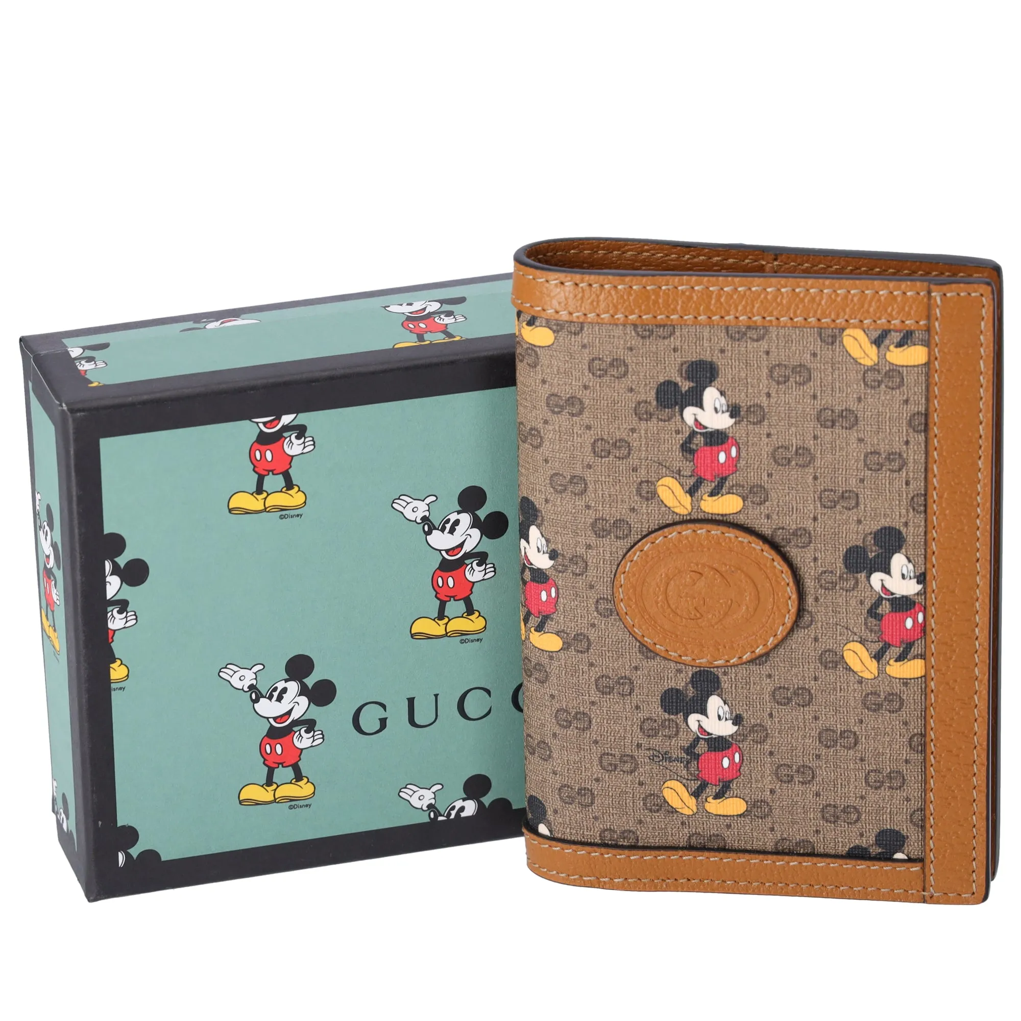 GUCCI x Disney GG Mickey Mouse Passport Holder Brown sold by Gaby's Bags
