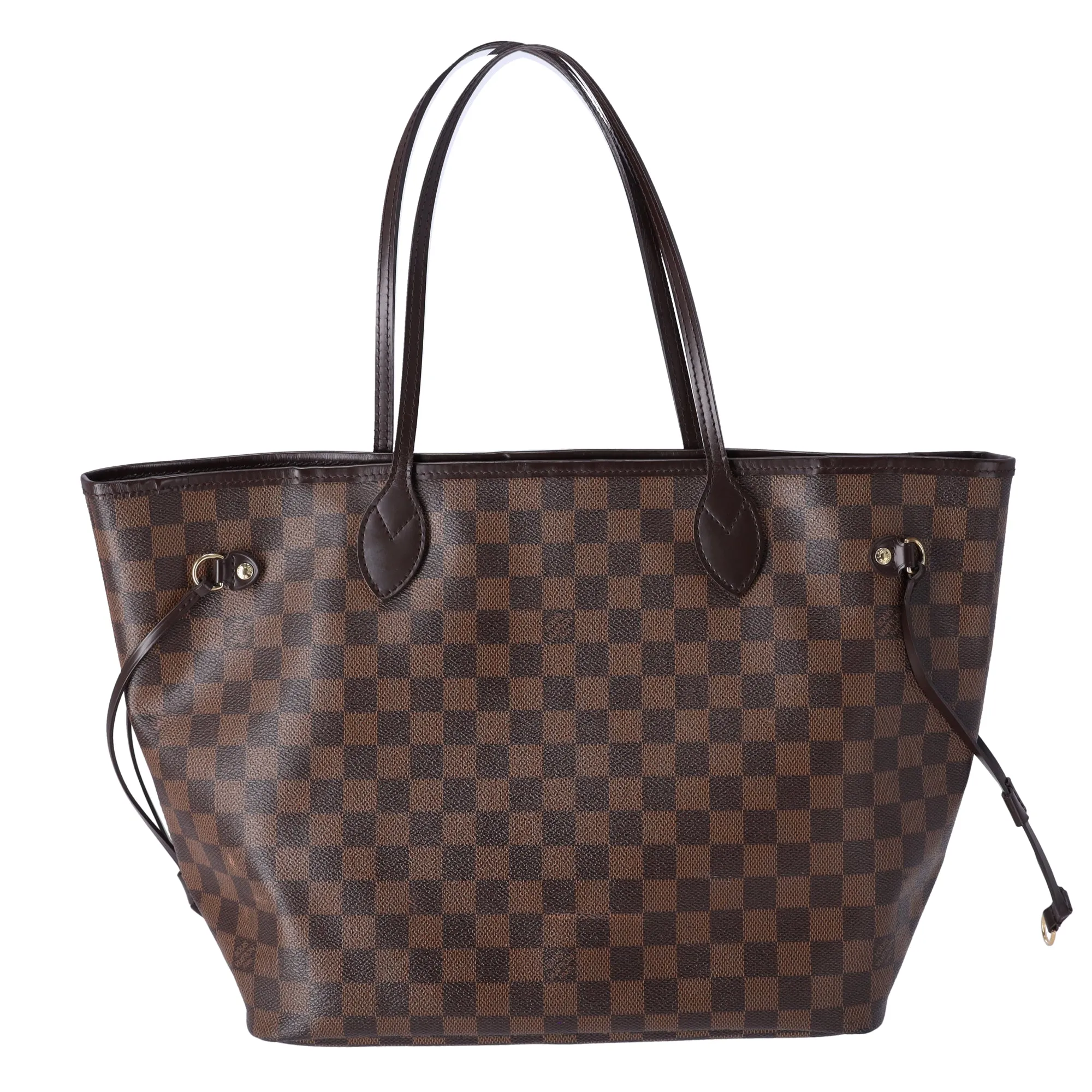Louis Vuitton Neverfull MM Tote Bag N51105 Ebene Damier Canvas sold by Gaby's Bags