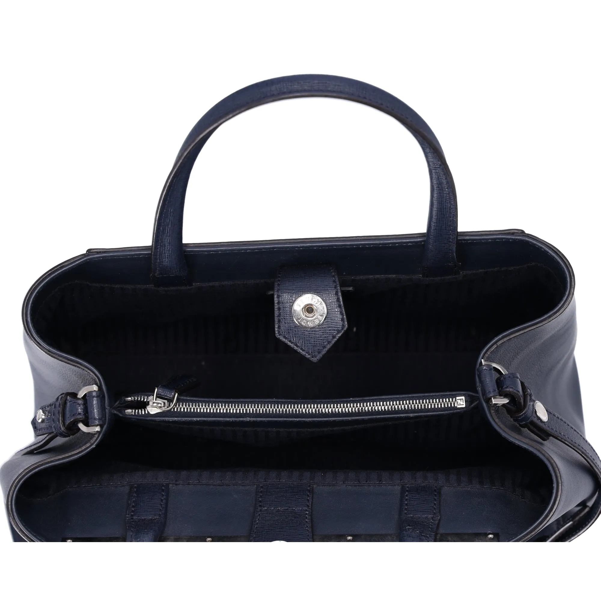 FENDI Petit 2 Jours Tote Bag 8BH253 Dark Navy Leather sold by Gaby's Bags product image thumbnail 5